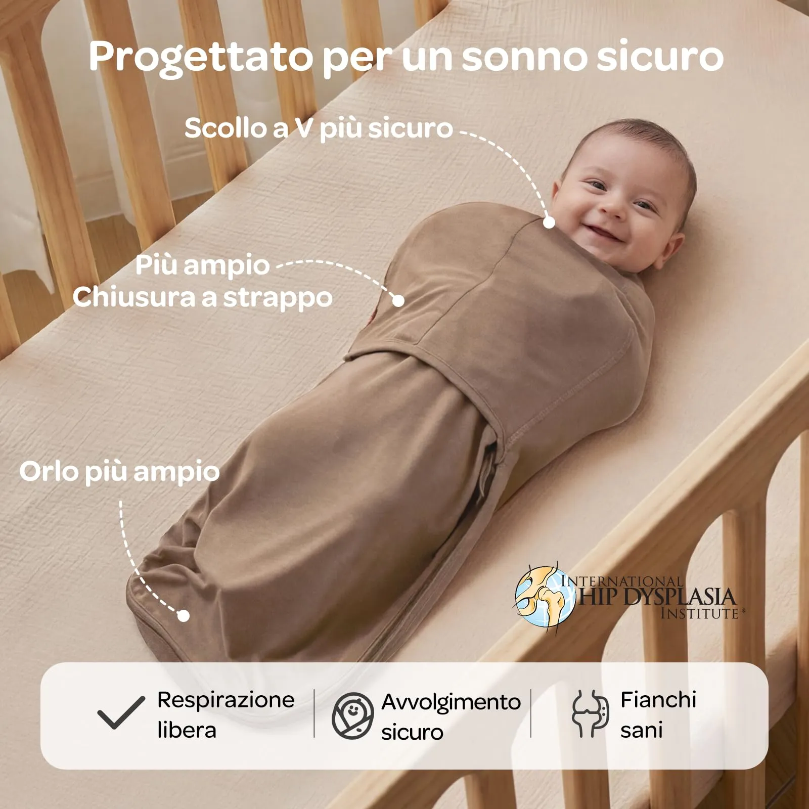 Momcozy Swaddle Bambù per Neonato 0-3 Mesi, 2 Pezzi, Marrone Caffè - immagine 8