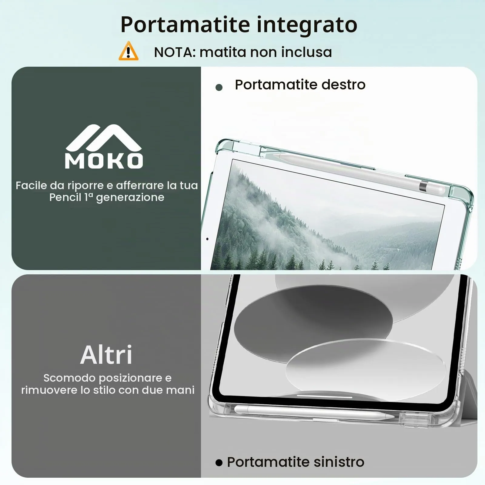 MoKo Cover per iPad 9a/8a/7a Generazione 10,2 Pollici con Portapenna - immagine 6