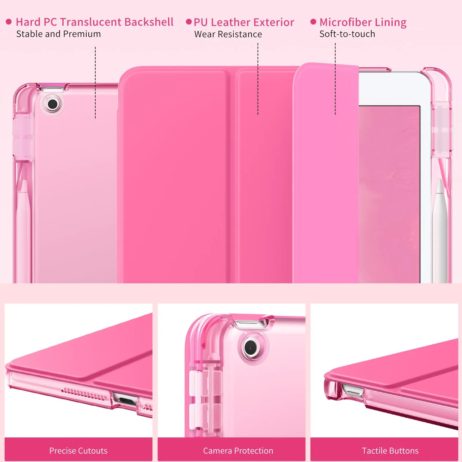 MoKo Cover per iPad 9a/8a/7a Generazione 10,2 Pollici con Portapenna - immagine 3