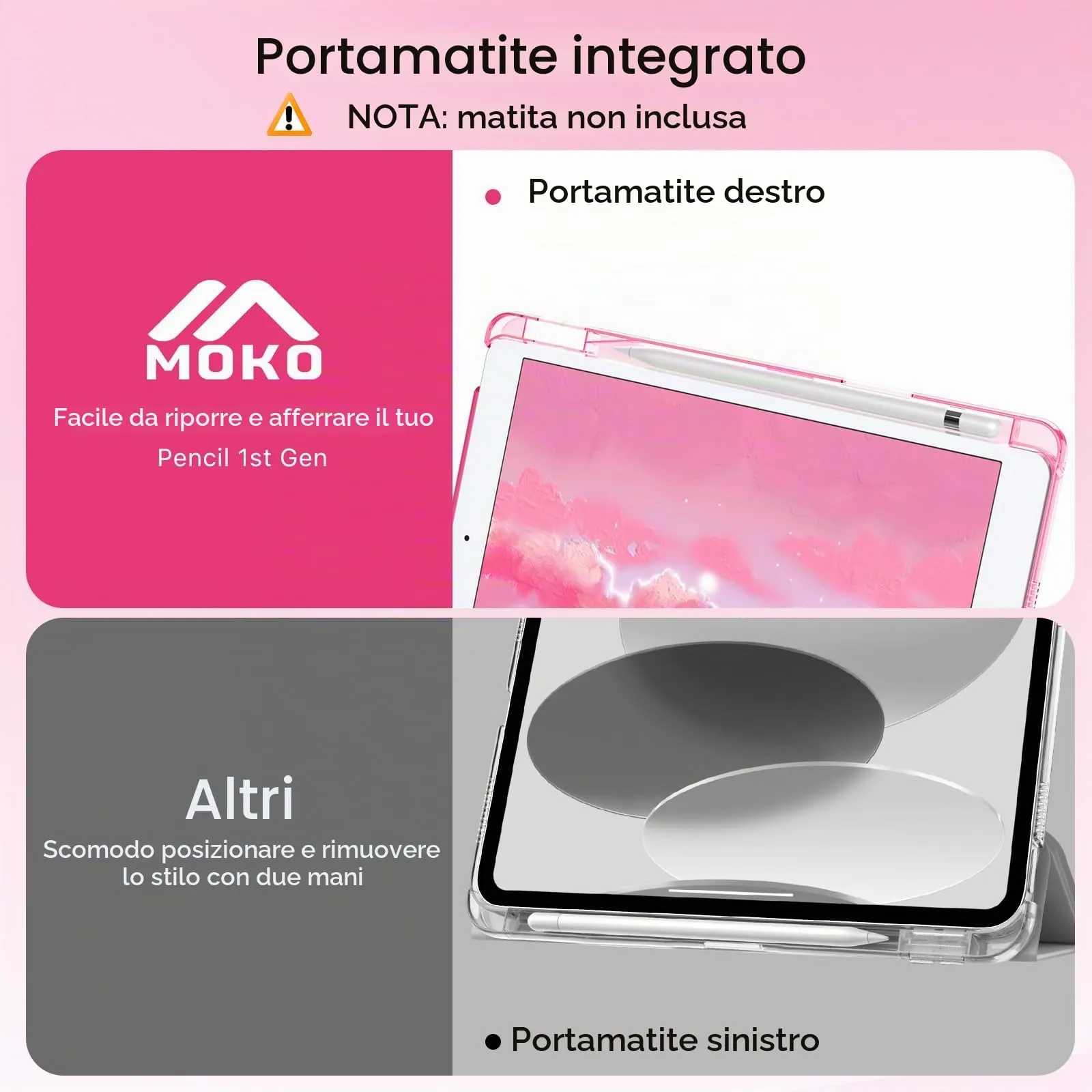MoKo Cover per iPad 9a/8a/7a Generazione 10,2 Pollici con Portapenna - immagine 6
