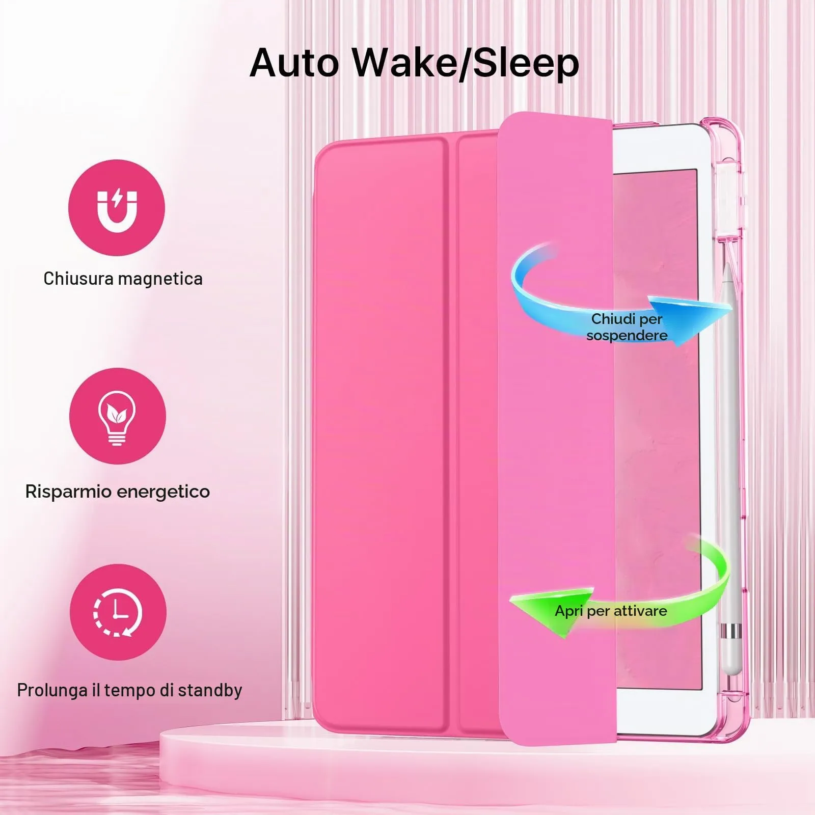 MoKo Cover per iPad 9a/8a/7a Generazione 10,2 Pollici con Portapenna - immagine 7