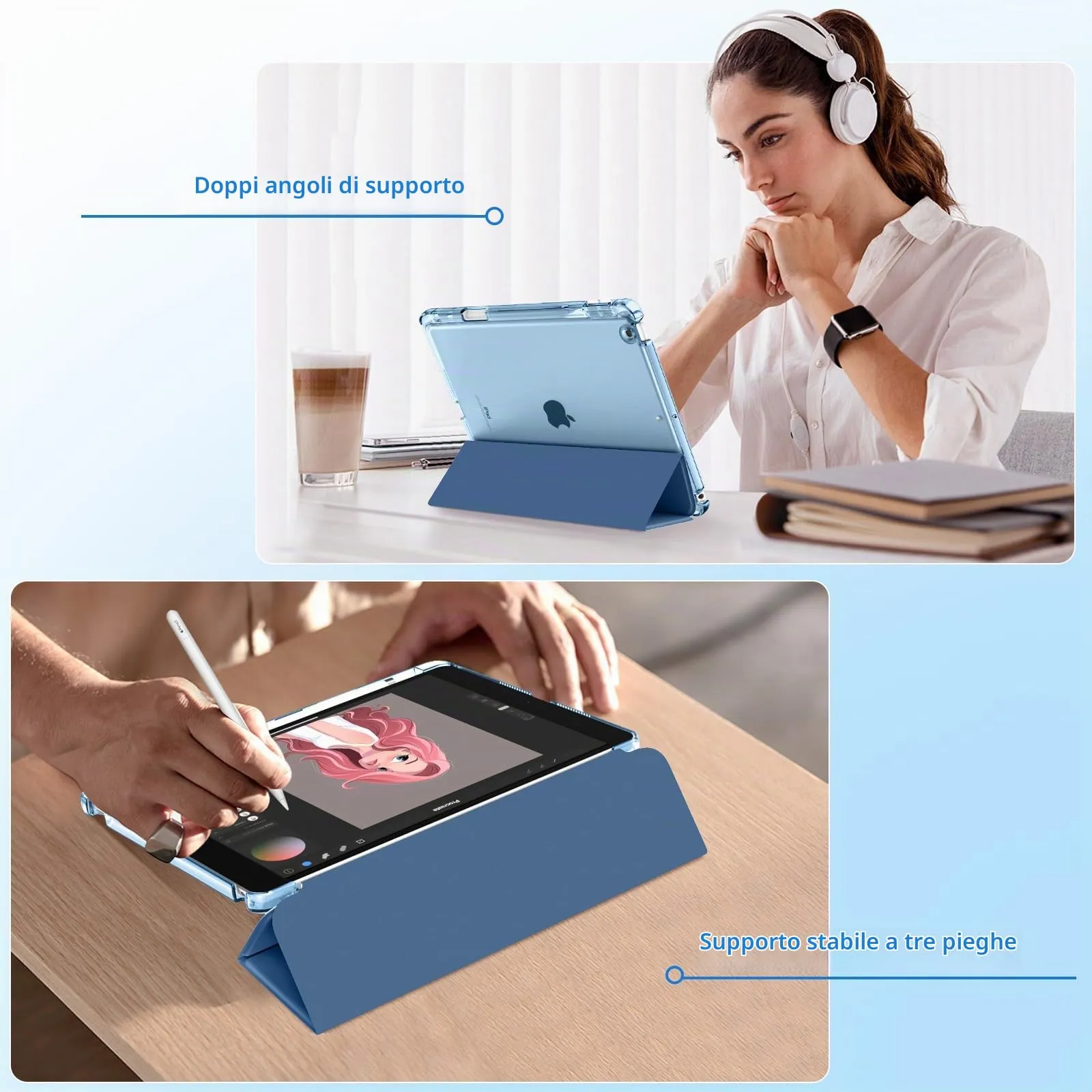 MoKo Cover per iPad 7a/8a/9a Generazione 10,2 Pollici con Portapenna - immagine 4