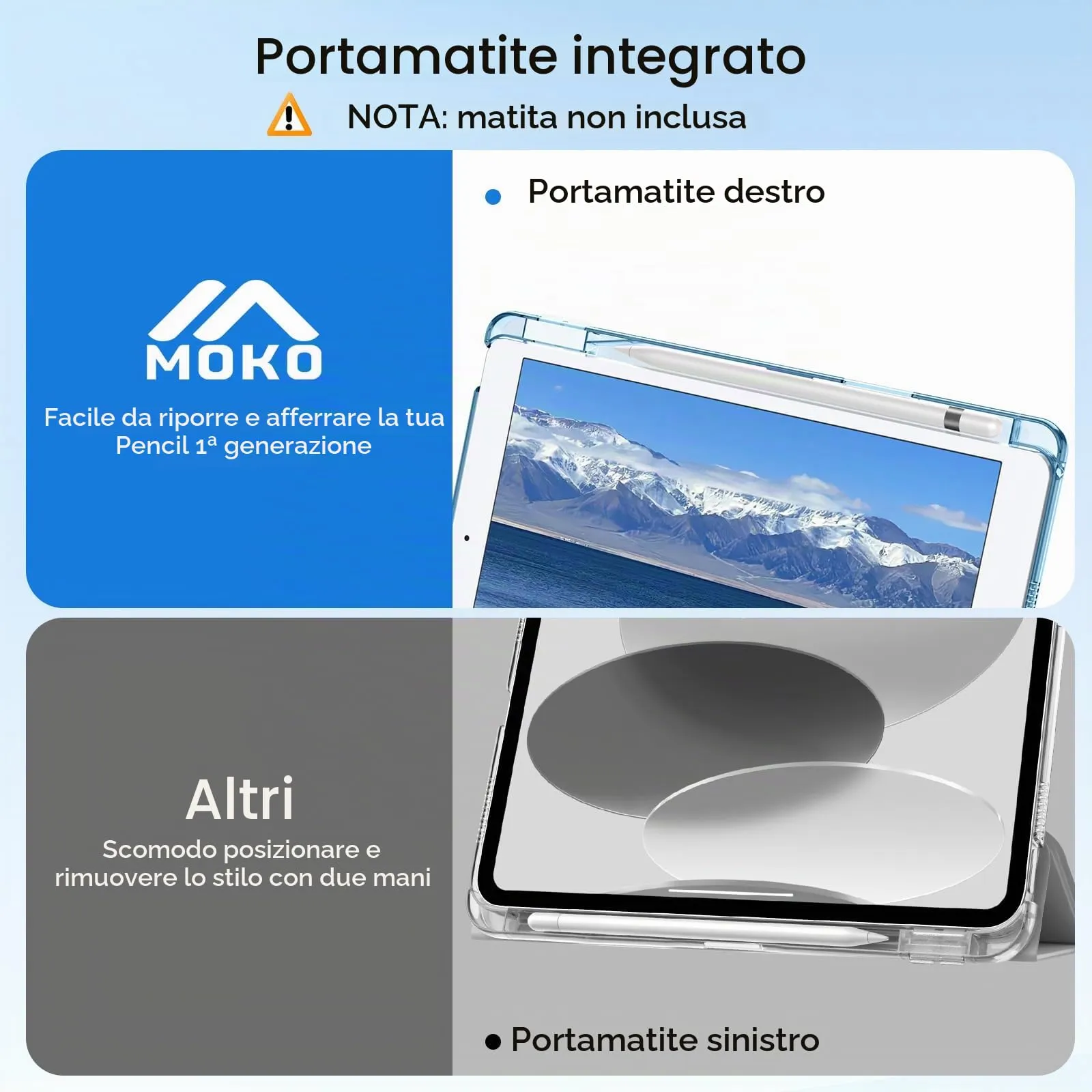 MoKo Cover per iPad 7a/8a/9a Generazione 10,2 Pollici con Portapenna - immagine 6