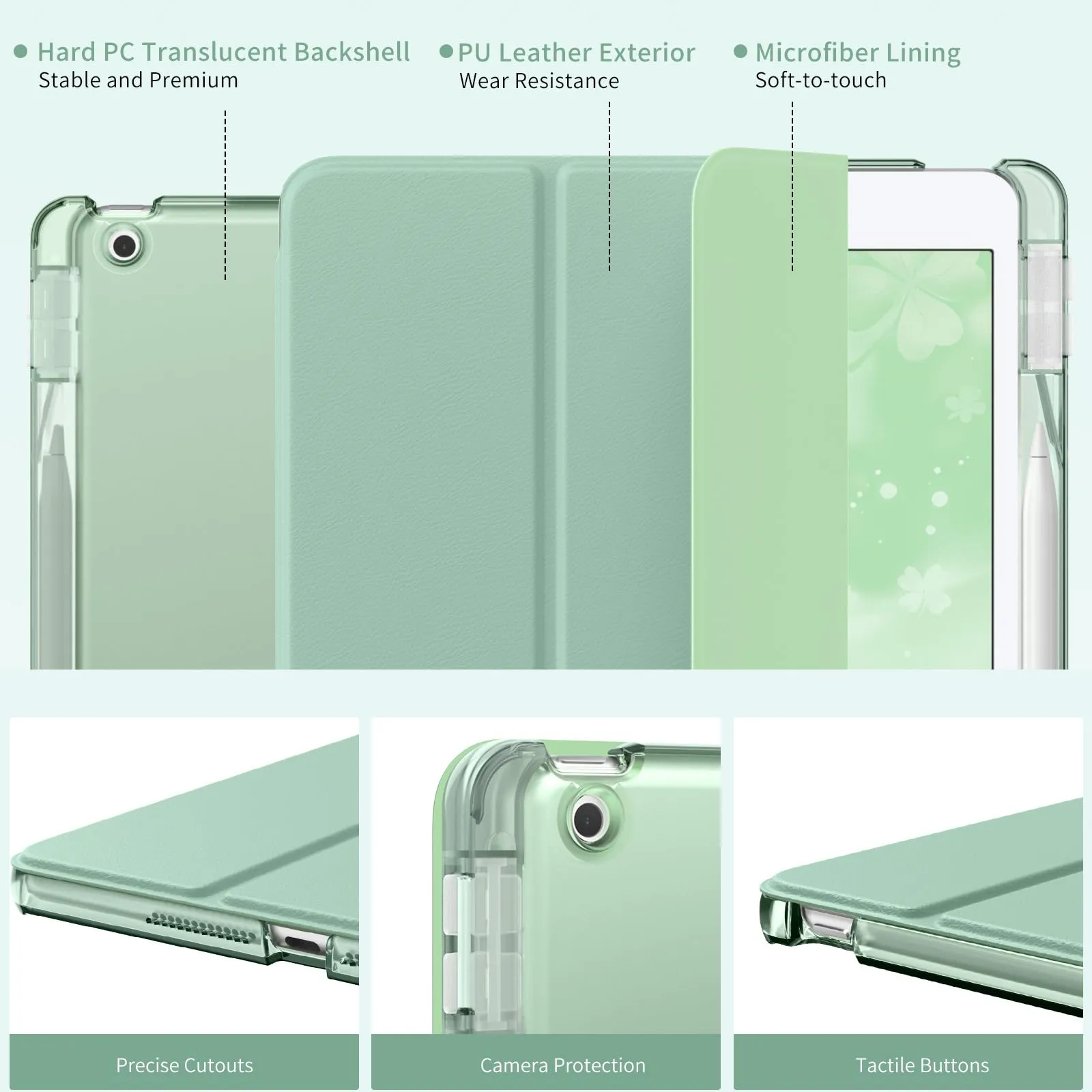 MoKo Cover per iPad 7a/8a/9a Generazione 10,2 Pollici con Portapenna - immagine 3