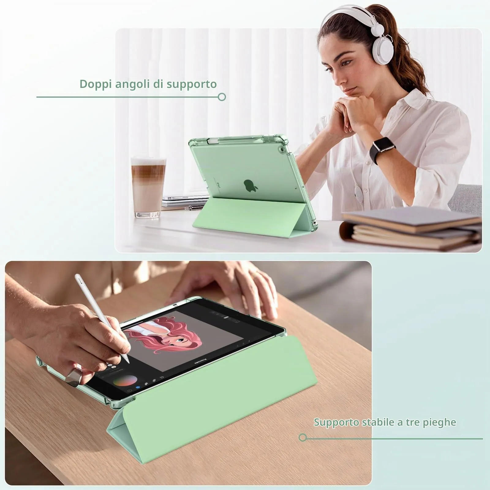 MoKo Cover per iPad 7a/8a/9a Generazione 10,2 Pollici con Portapenna - immagine 4