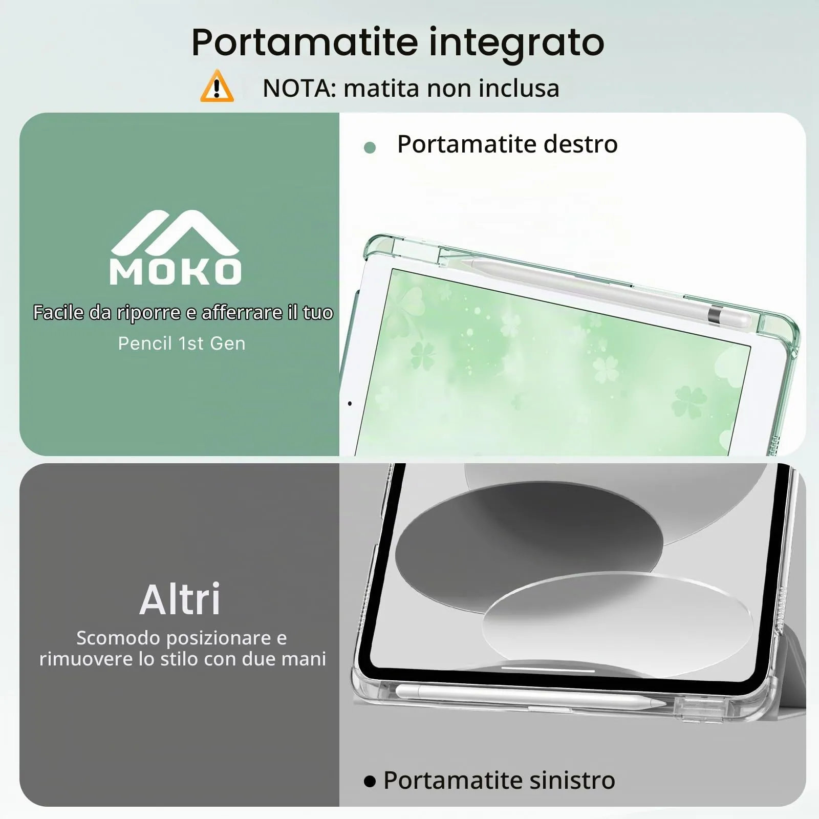 MoKo Cover per iPad 7a/8a/9a Generazione 10,2 Pollici con Portapenna - immagine 6