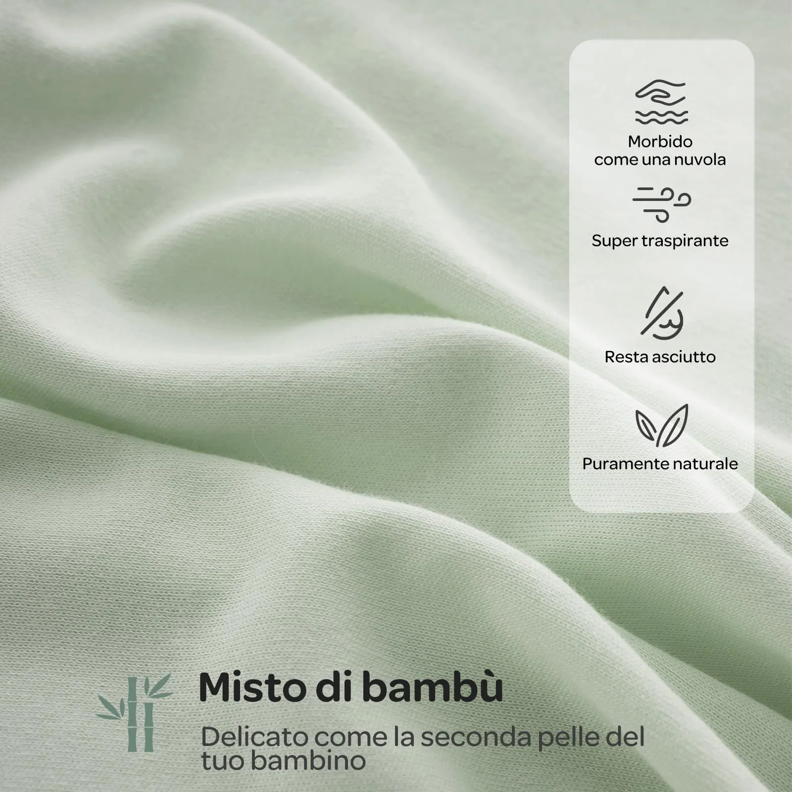 Momcozy Swaddle Neonato 0-3 Mesi Sacco Nanna Bambù, 2 Pezzi, Blu Verde - immagine 6