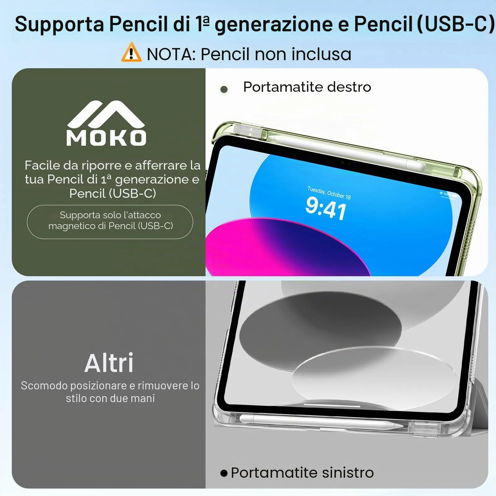 MoKo Cover per iPad 11ª Generazione 11 Pollici e iPad 10ª Generazione 10,9 Pollici - immagine 6