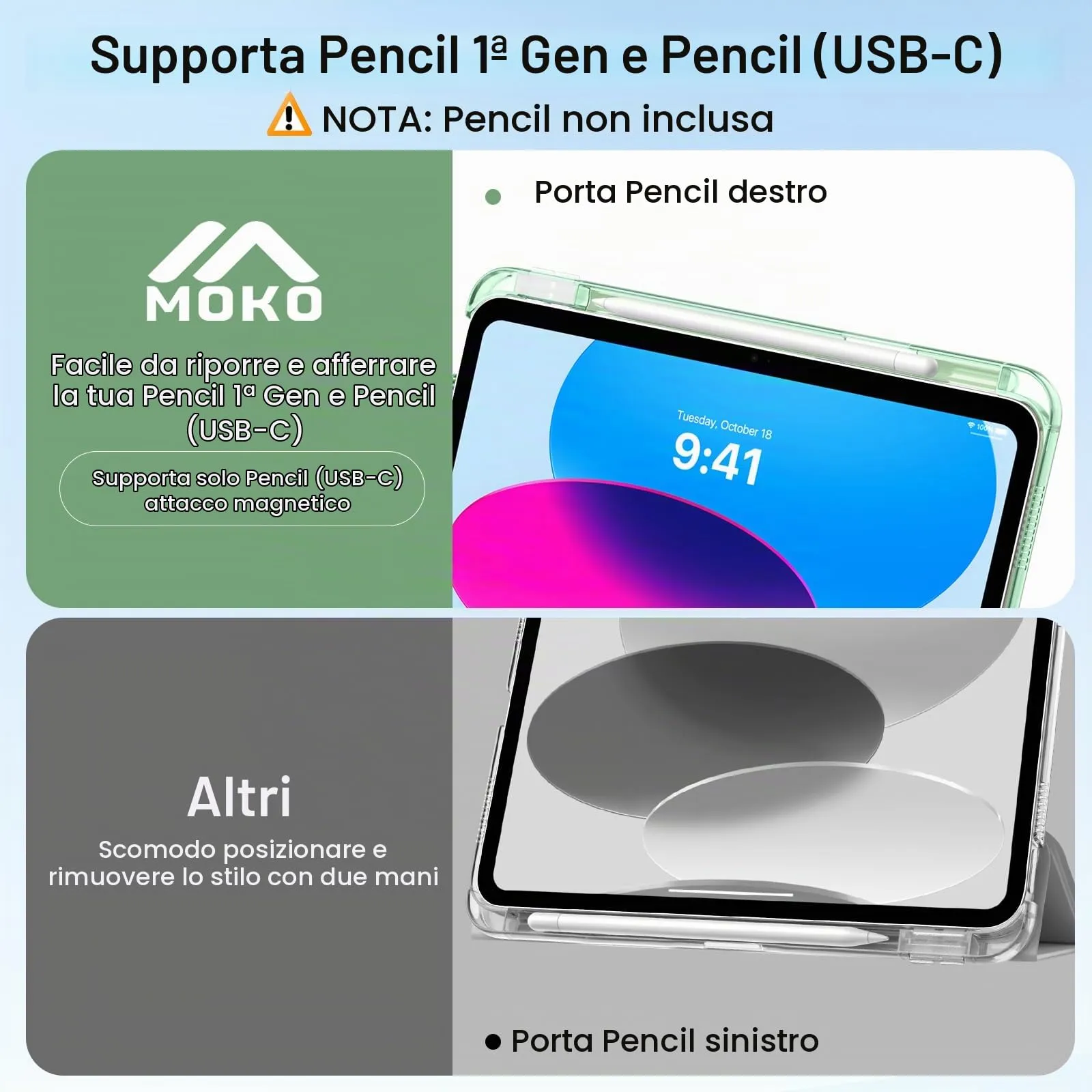 MoKo Cover per iPad 11a Generazione 11 Pollici e iPad 10a Gen 10,9 Pollici - immagine 6