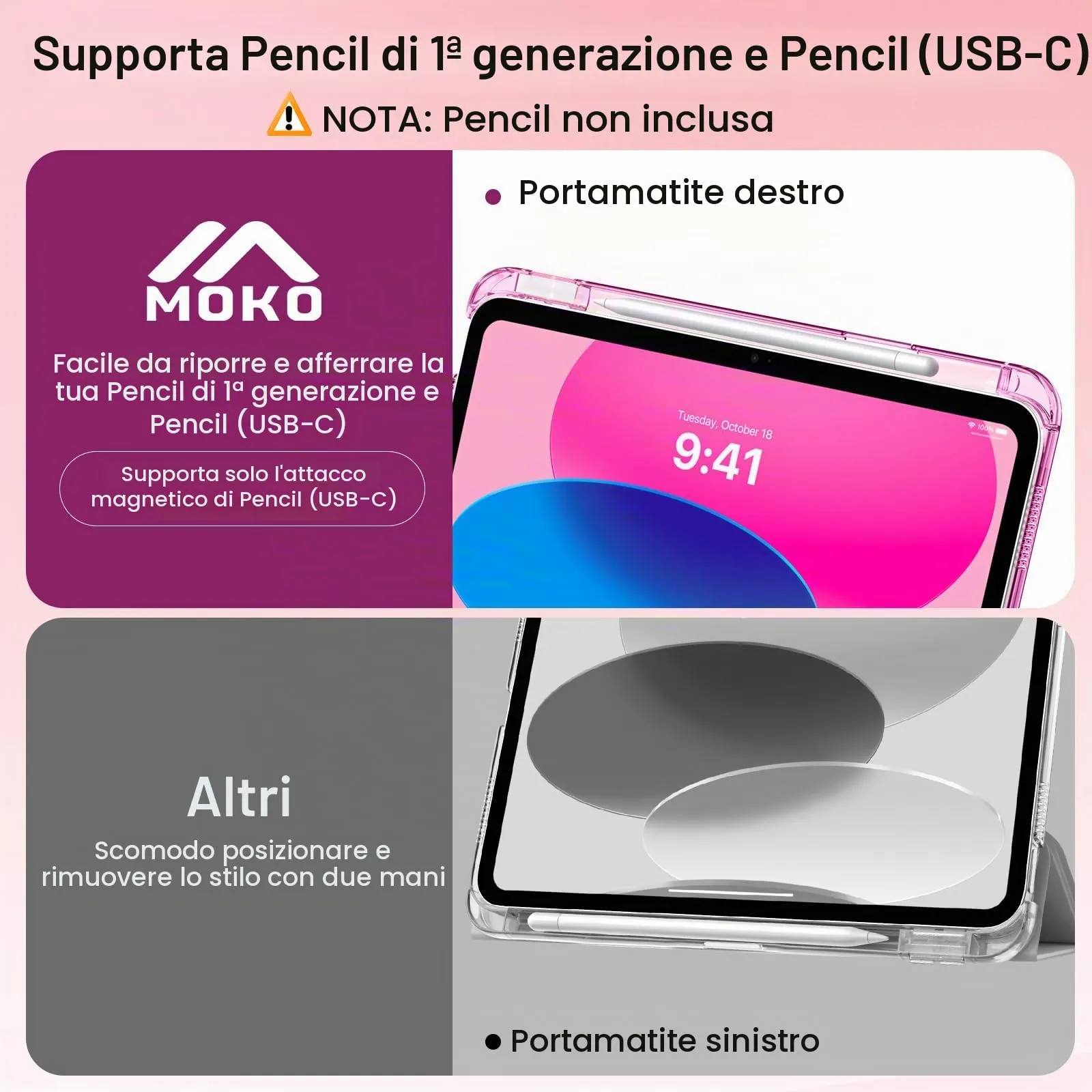 MoKo Cover per iPad 11ª Generazione 11 Pollici e iPad 10ª Generazione 10,9 Pollici - immagine 6