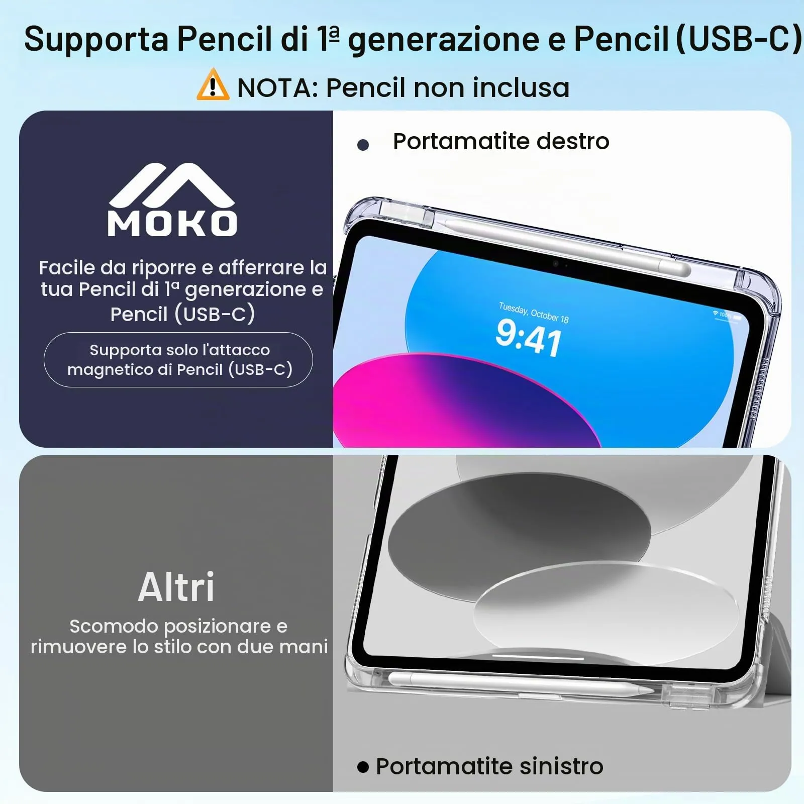 MoKo Cover per iPad 11a Generazione 11 Pollici e iPad 10a Generazione 10,9 Pollici - immagine 6