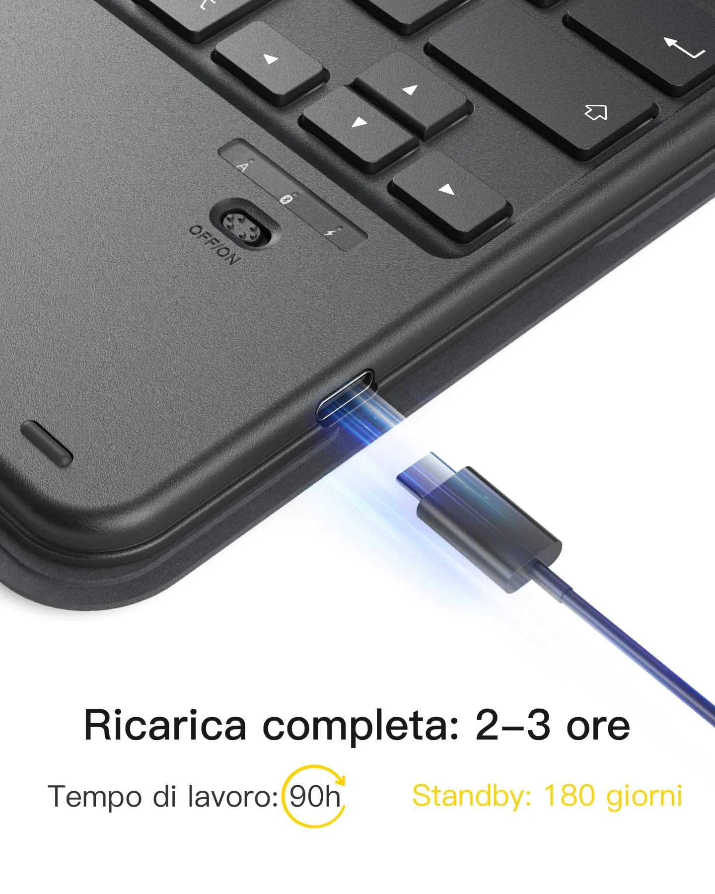Inateck Custodia Tastiera Bluetooth per iPad 11" A16, 10ª Gen 10,9", Air 11, Pro 11 con Trackpad - immagine 6
