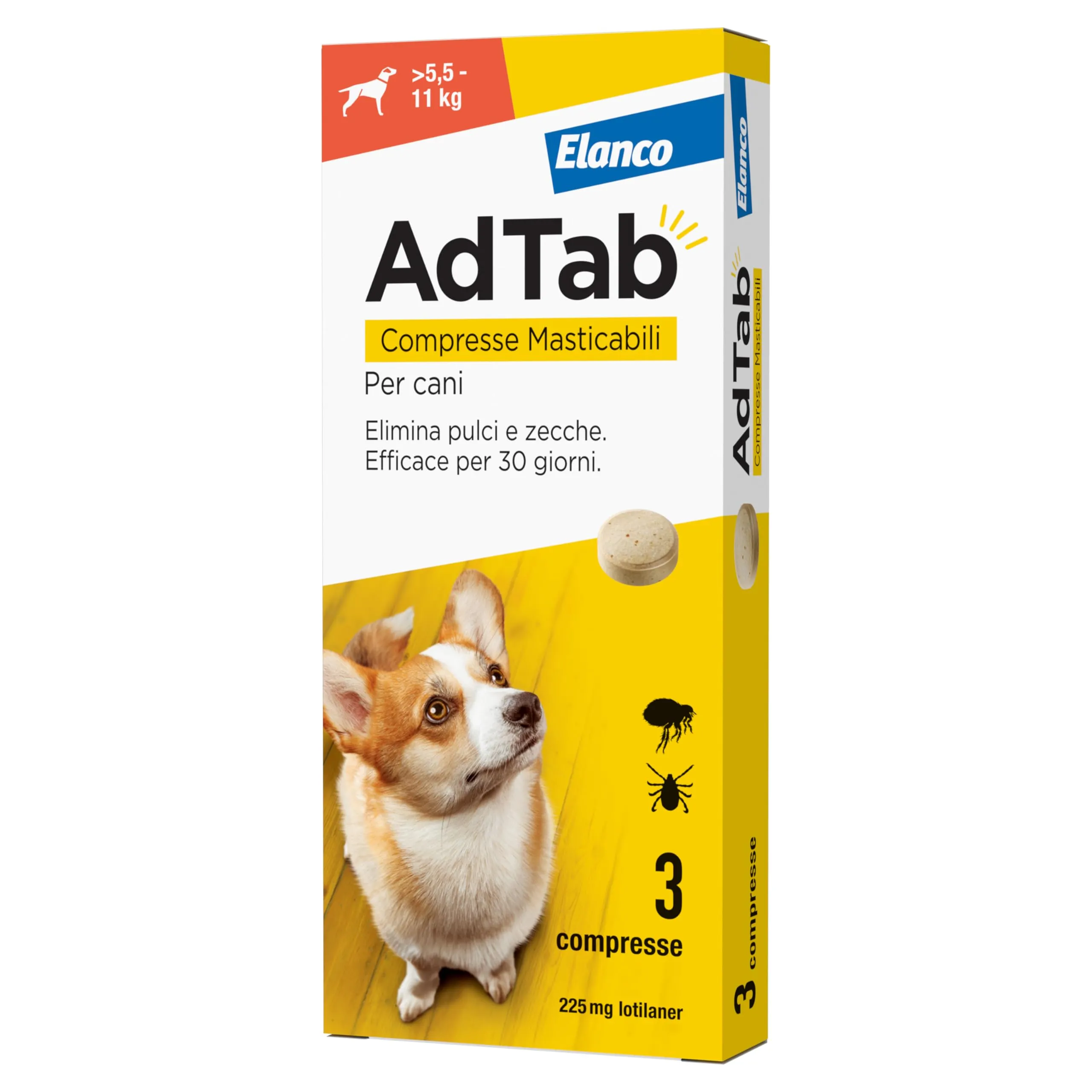 AdTab Compresse Masticabili per Cani 5,5-11kg - 3 compresse - immagine 1