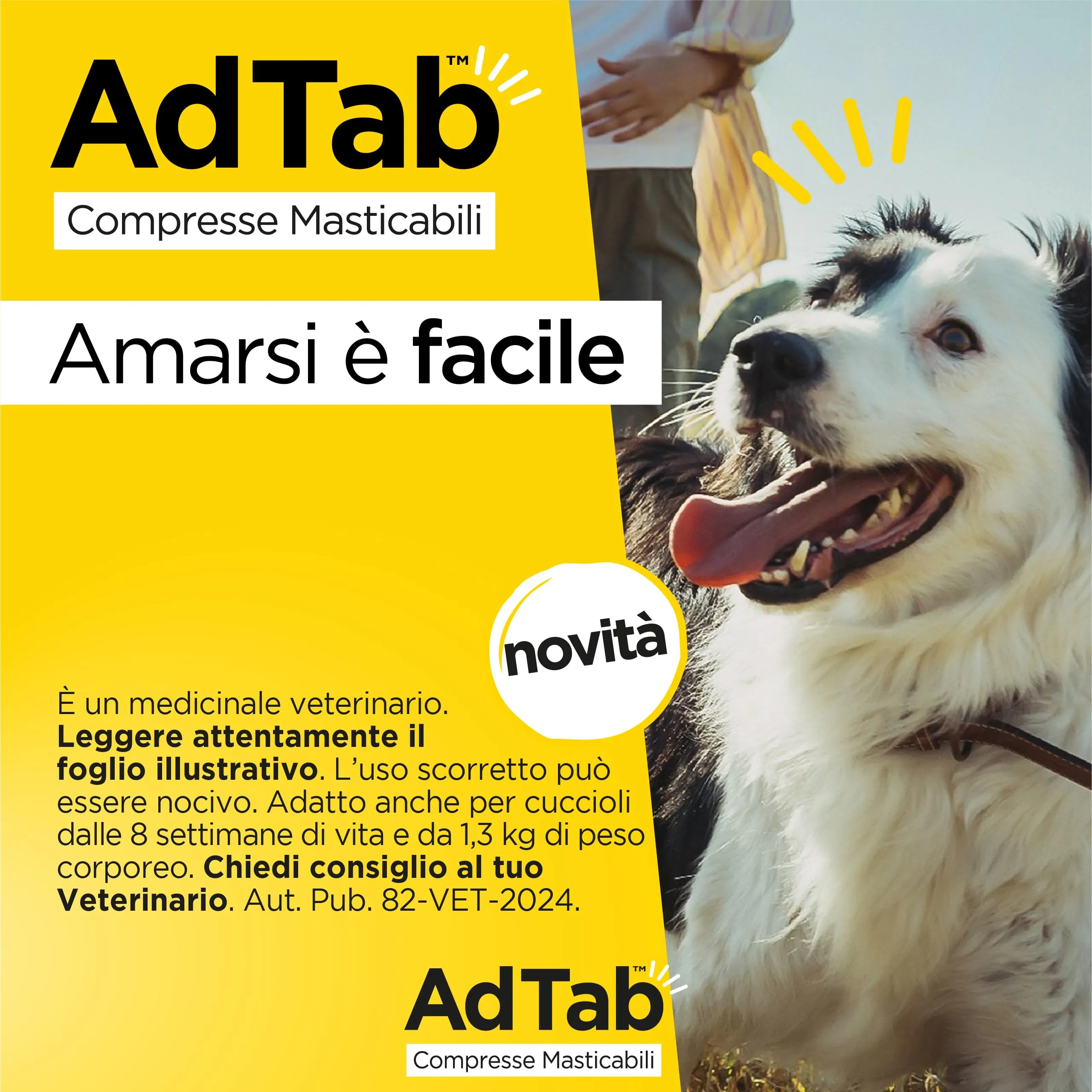 AdTab Compresse Masticabili per Cani 5,5-11kg - 3 compresse - immagine 6