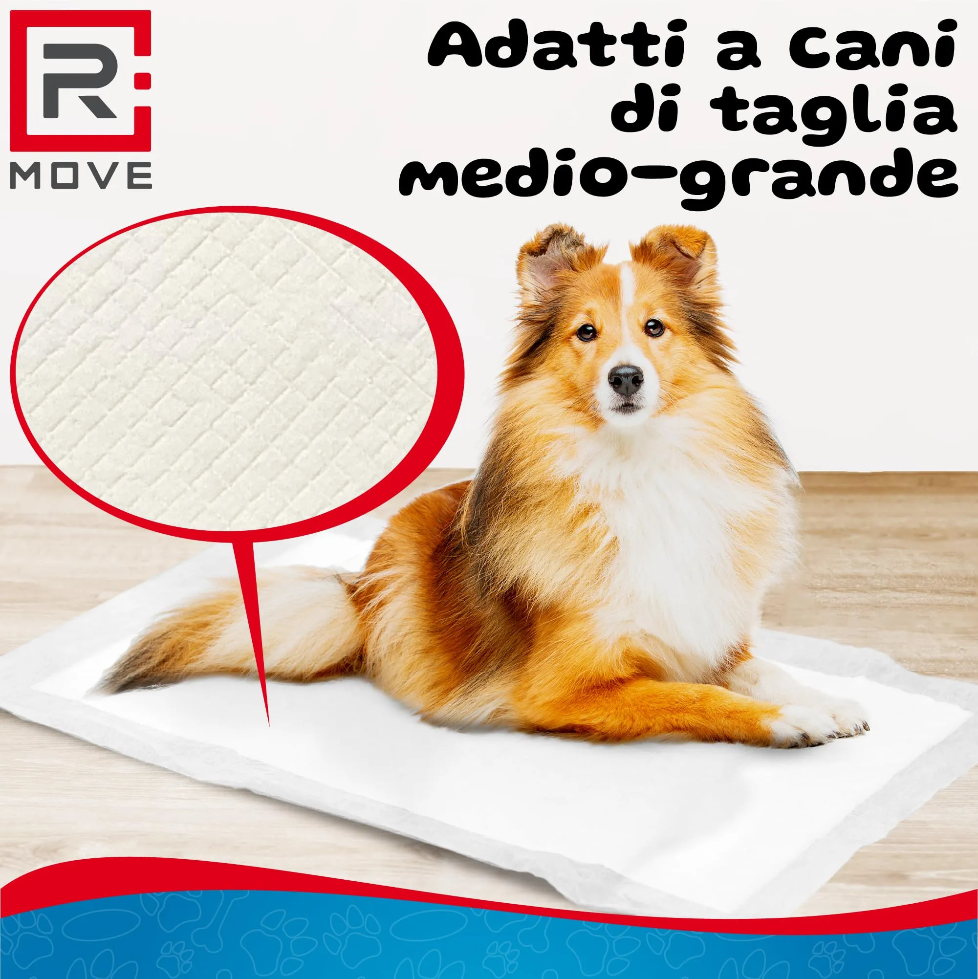 R MOVE Traversine Cani 60x90 cm con Adesivi, Extra-assorbenti Anti-odore (Confezione da 100) - immagine 7