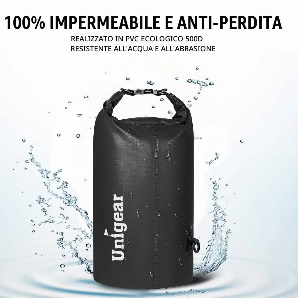 Unigear Borsa Impermeabile Dry Bag 5L Nero - immagine 2