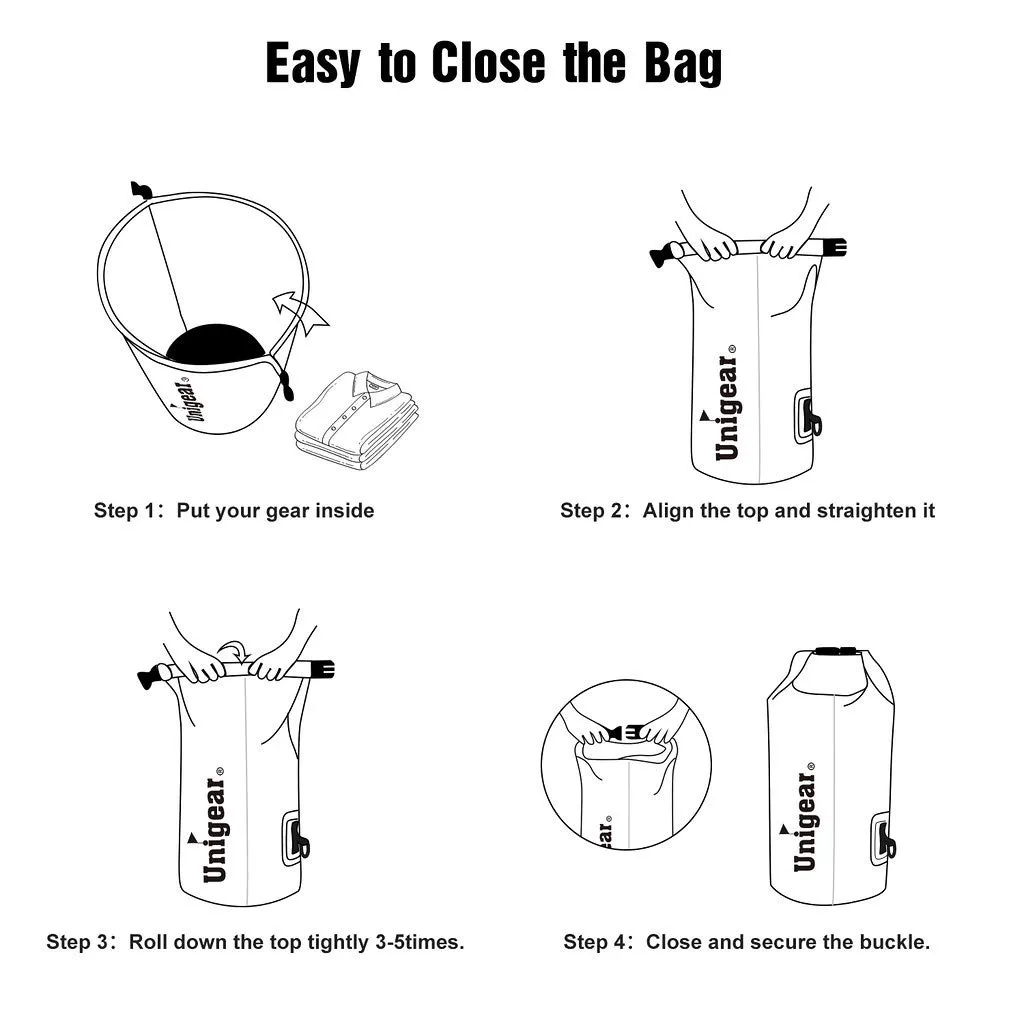 Unigear Borsa Impermeabile Dry Bag 5L Nero - immagine 6
