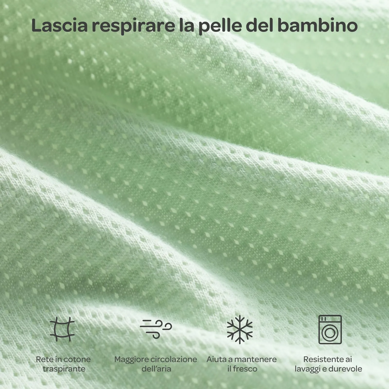 momcozy Swaddle Neonato AirFlow Sacco Nanna in Cotone, 2 Pezzi, Blu Verde, 0-3 M - immagine 2