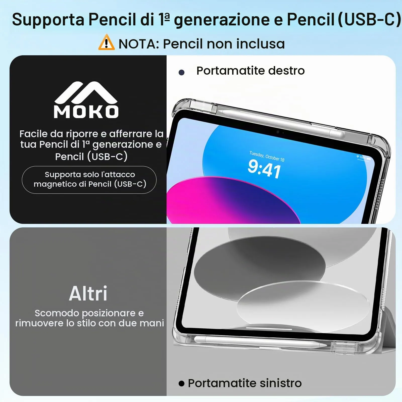 MoKo Cover per iPad 11ª Generazione 11 Pollici e iPad 10ª Generazione 10,9 Pollici - immagine 6