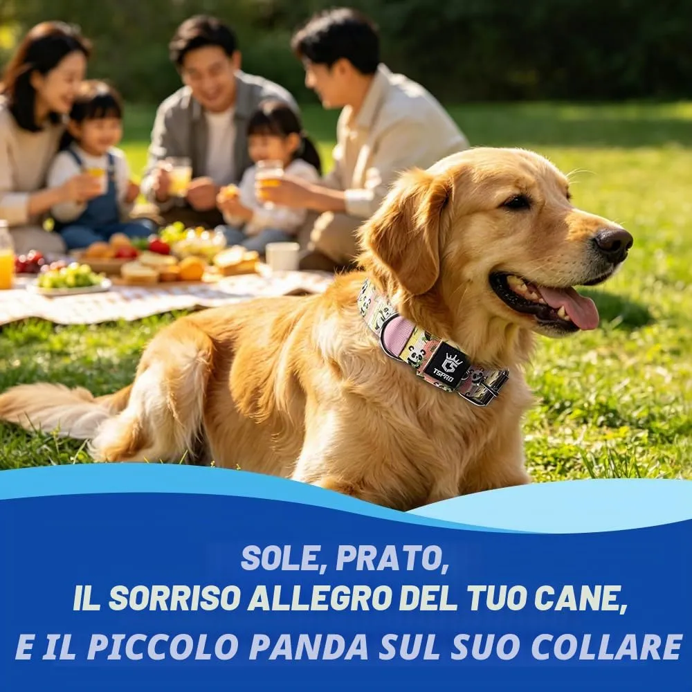 TSPRO Collare Tattico per Cane con Fodera Morbida, Taglia L (48–55 cm), Panda Adorabile - immagine 6