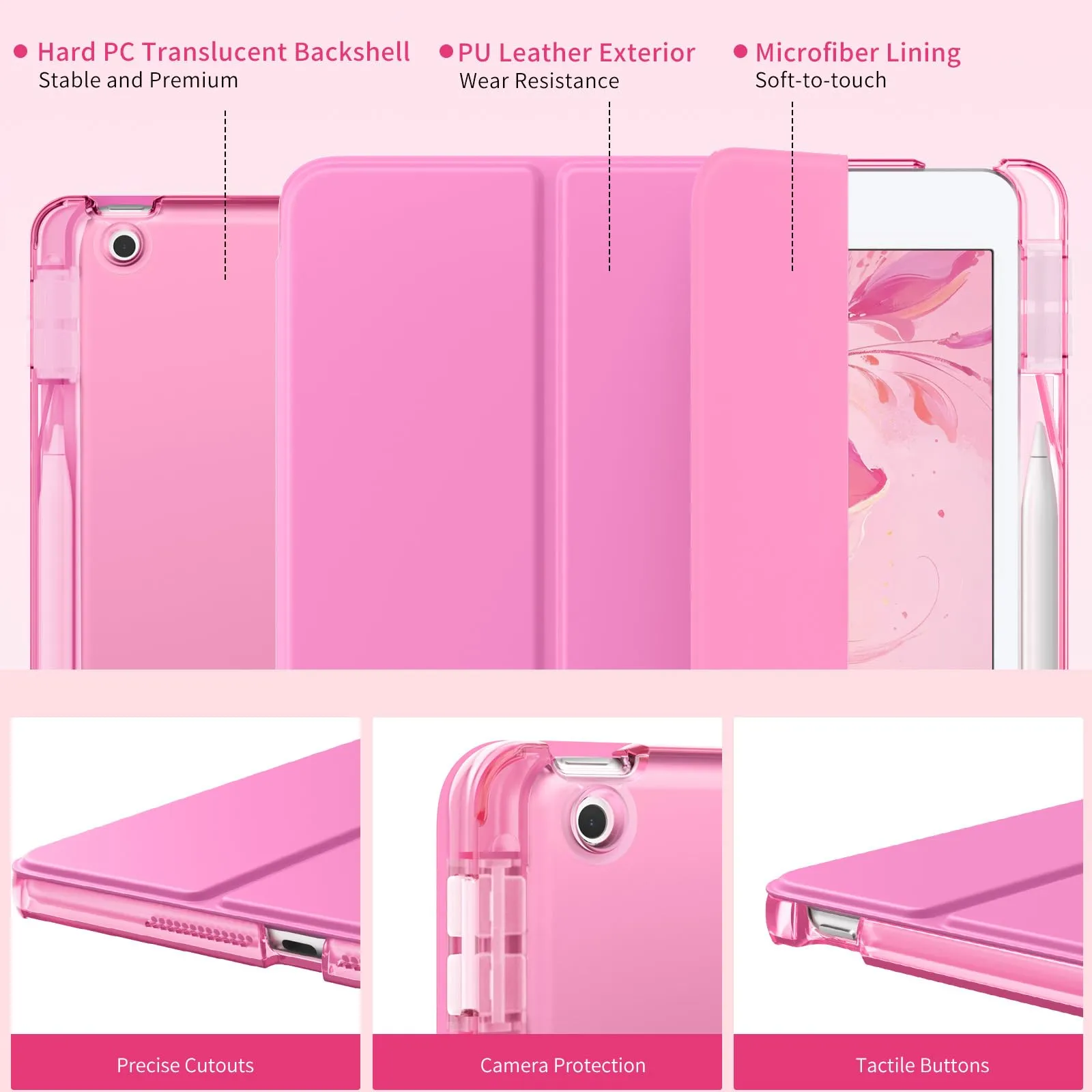MoKo Cover per iPad 9a/8a/7a Generazione 10,2 Pollici con Portapenna - immagine 3
