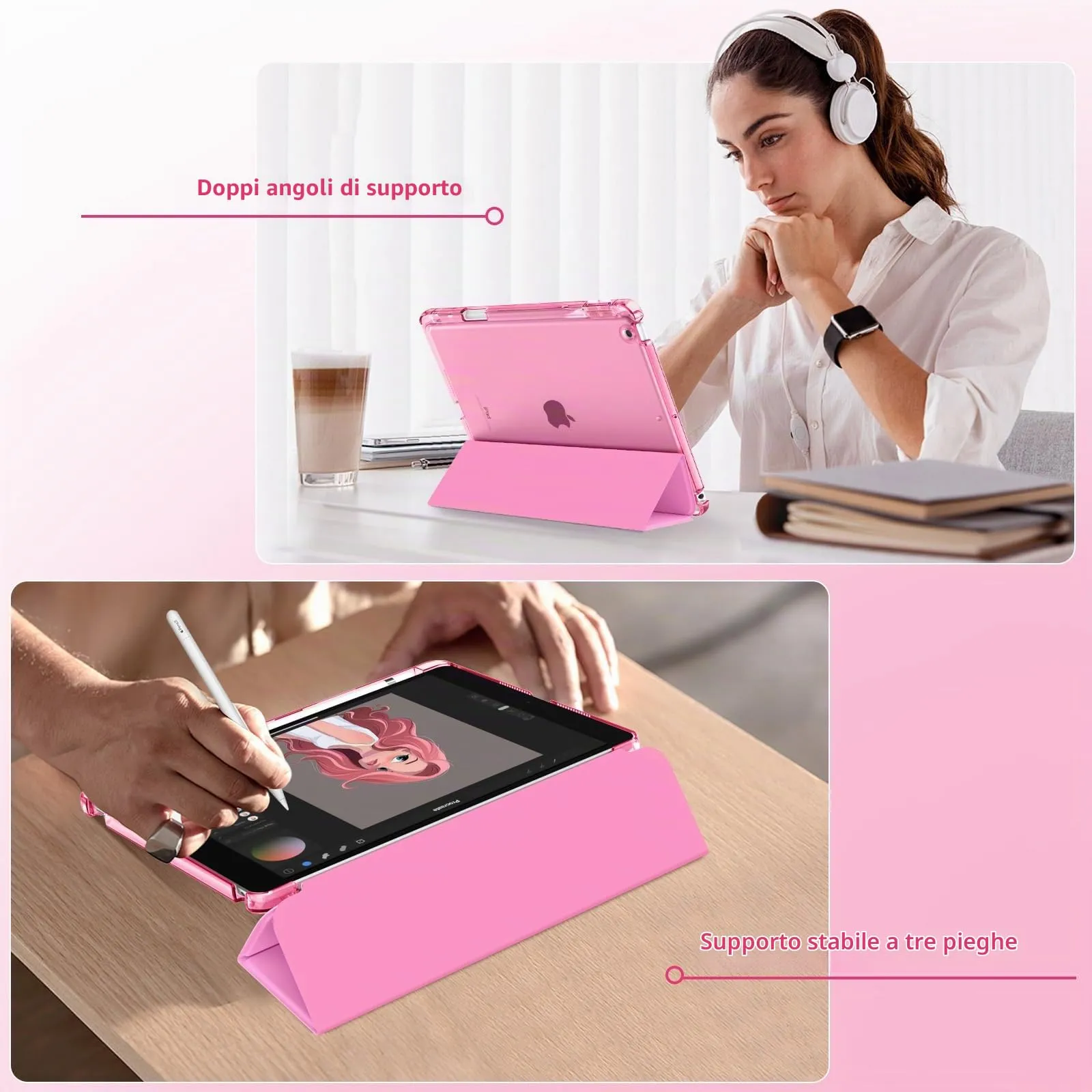 MoKo Cover per iPad 9a/8a/7a Generazione 10,2 Pollici con Portapenna - immagine 4