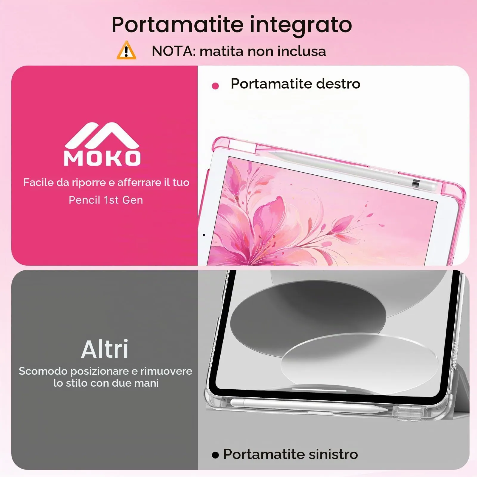 MoKo Cover per iPad 9a/8a/7a Generazione 10,2 Pollici con Portapenna - immagine 6