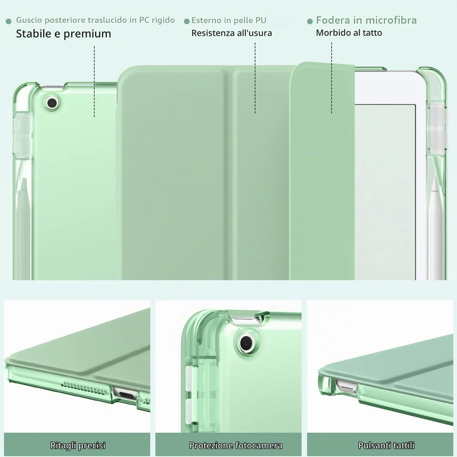 MoKo Cover per iPad 9a/8a/7a Generazione 10,2 Pollici con Portapenna - immagine 3