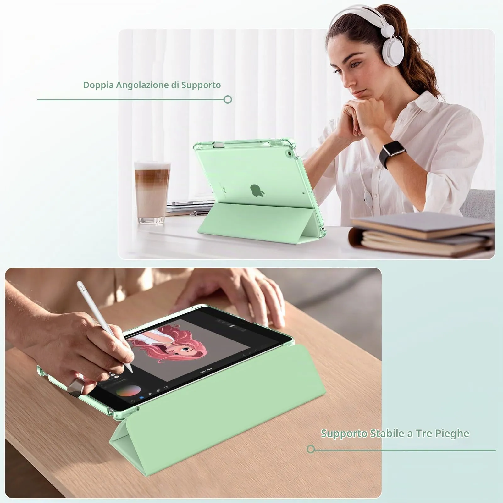 MoKo Cover per iPad 9a/8a/7a Generazione 10,2 Pollici con Portapenna - immagine 4