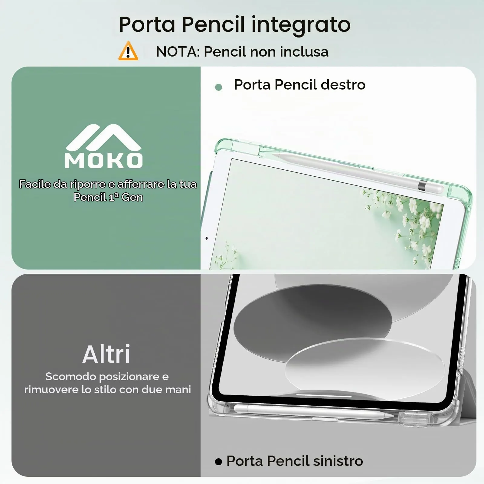 MoKo Cover per iPad 9a/8a/7a Generazione 10,2 Pollici con Portapenna - immagine 6