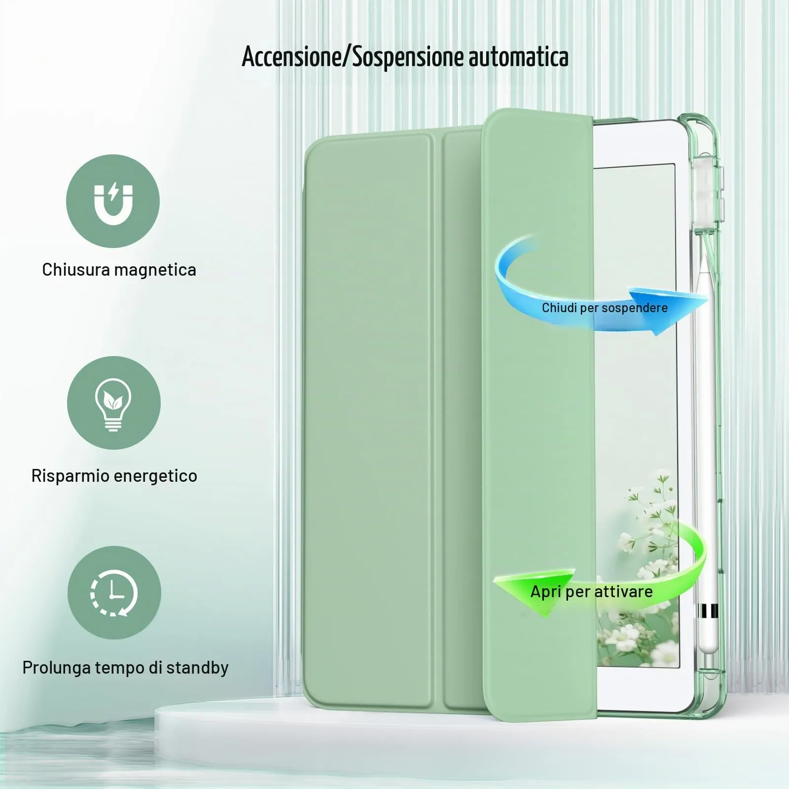 MoKo Cover per iPad 9a/8a/7a Generazione 10,2 Pollici con Portapenna - immagine 7