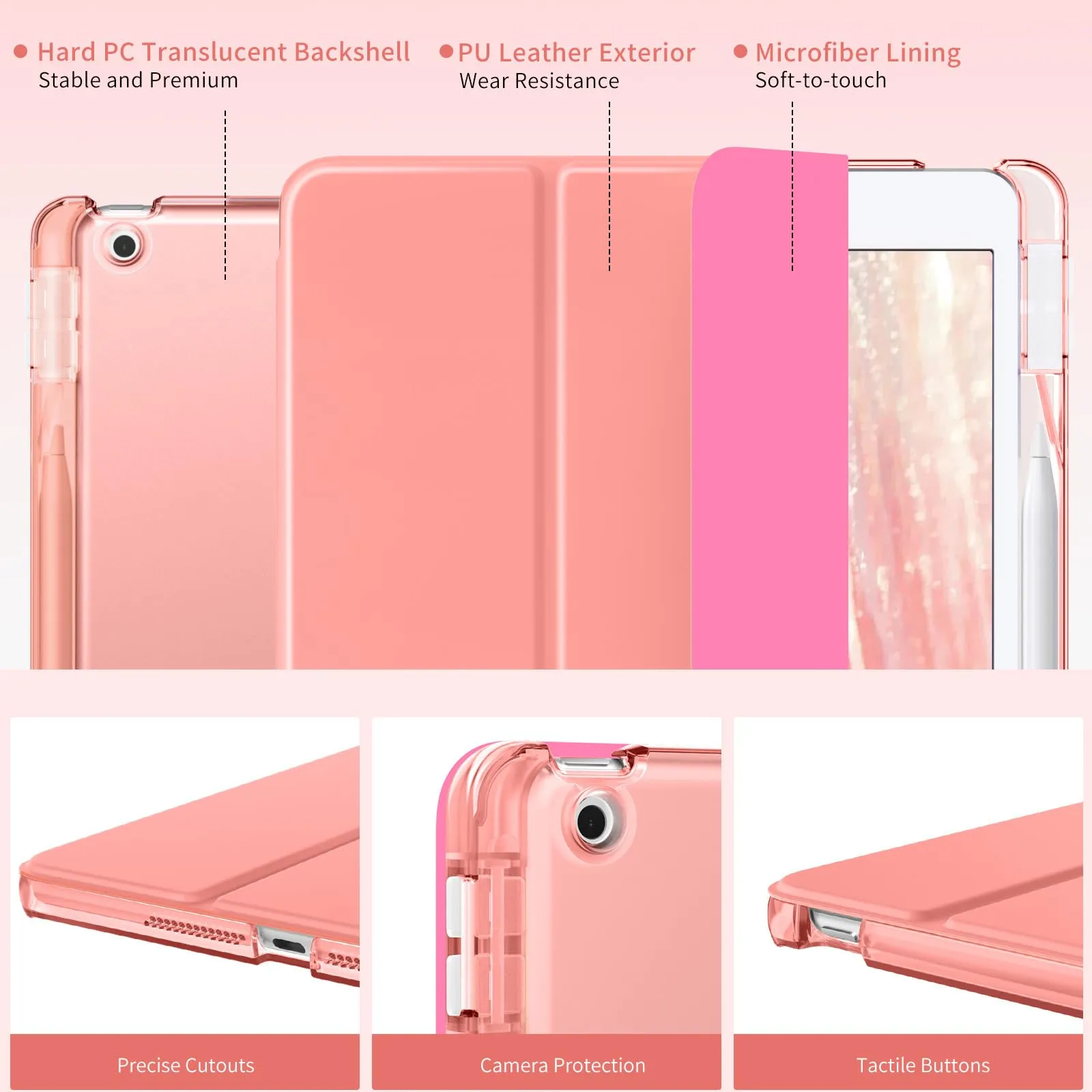 MoKo Cover per iPad 9a/8a/7a Generazione 10,2 Pollici con Portapenna - immagine 3