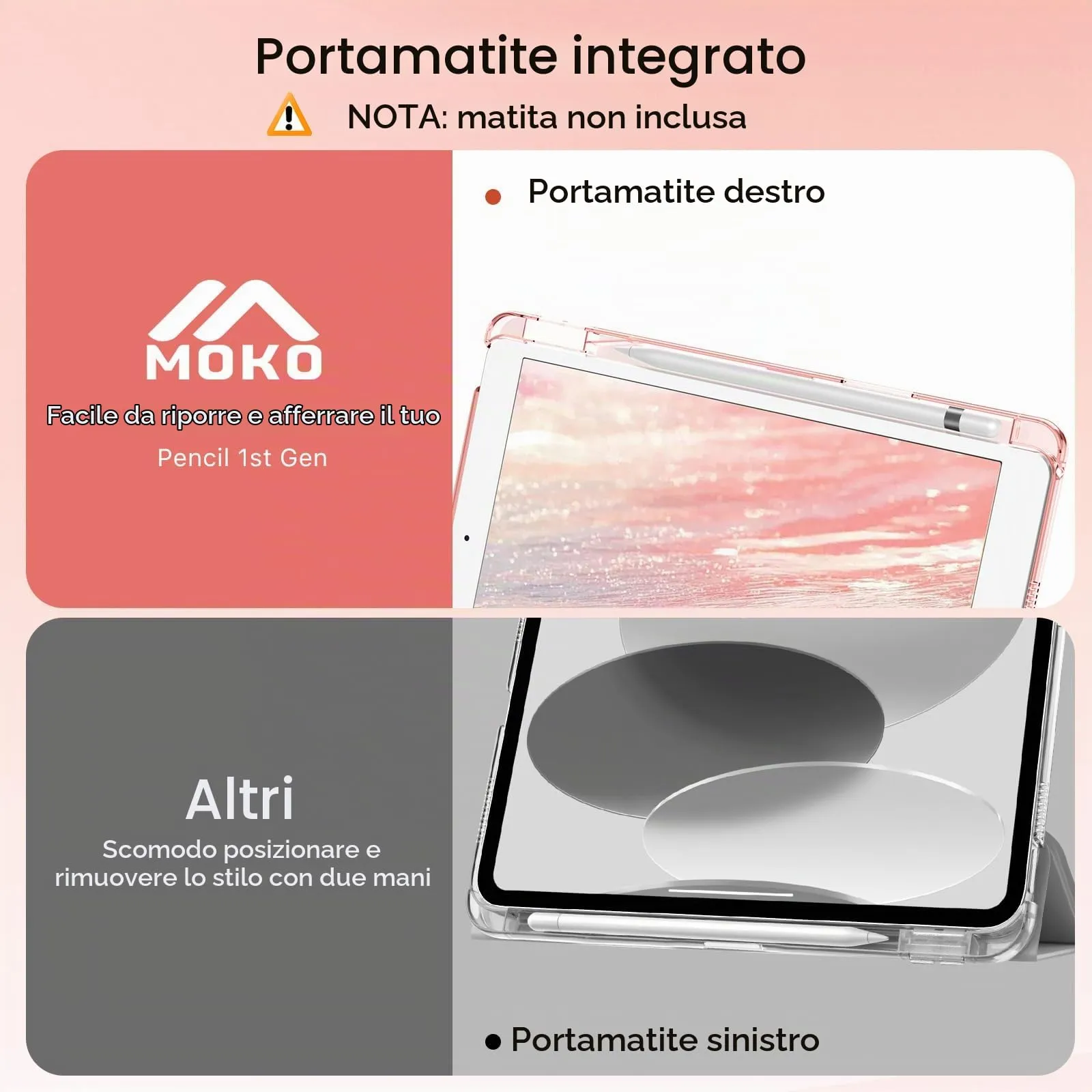 MoKo Cover per iPad 9a/8a/7a Generazione 10,2 Pollici con Portapenna - immagine 6