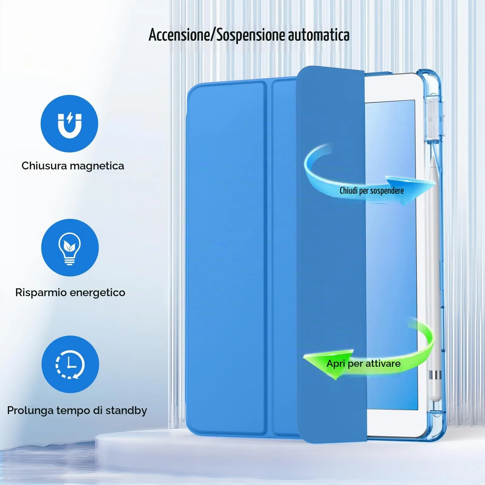 MoKo Cover per iPad 9ª/8ª/7ª Generazione 10,2 Pollici con Portapenna - immagine 7