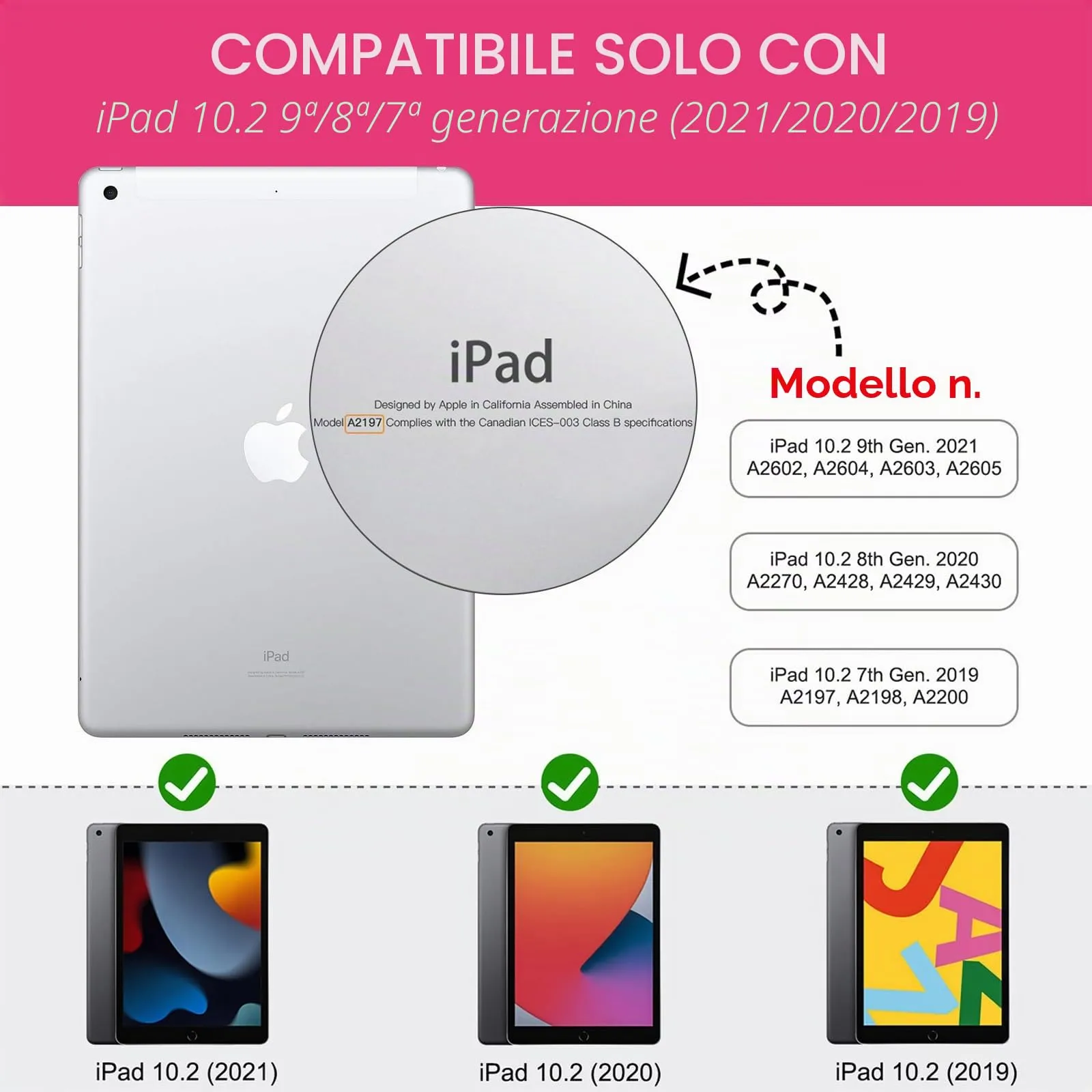 MoKo Cover per iPad 9ª/8ª/7ª Generazione 10,2 Pollici con Portapenna - immagine 2