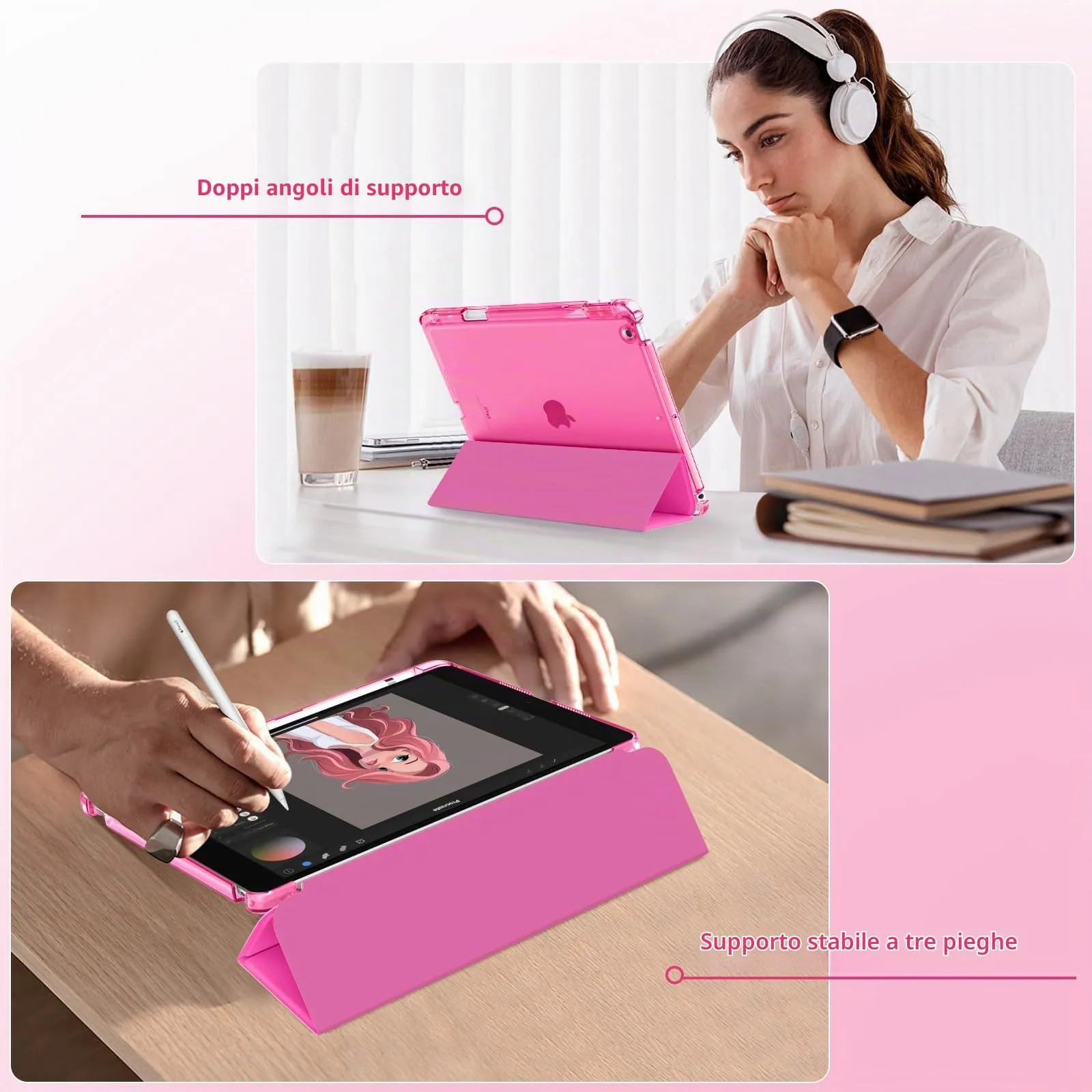 MoKo Cover per iPad 9ª/8ª/7ª Generazione 10,2 Pollici con Portapenna - immagine 4