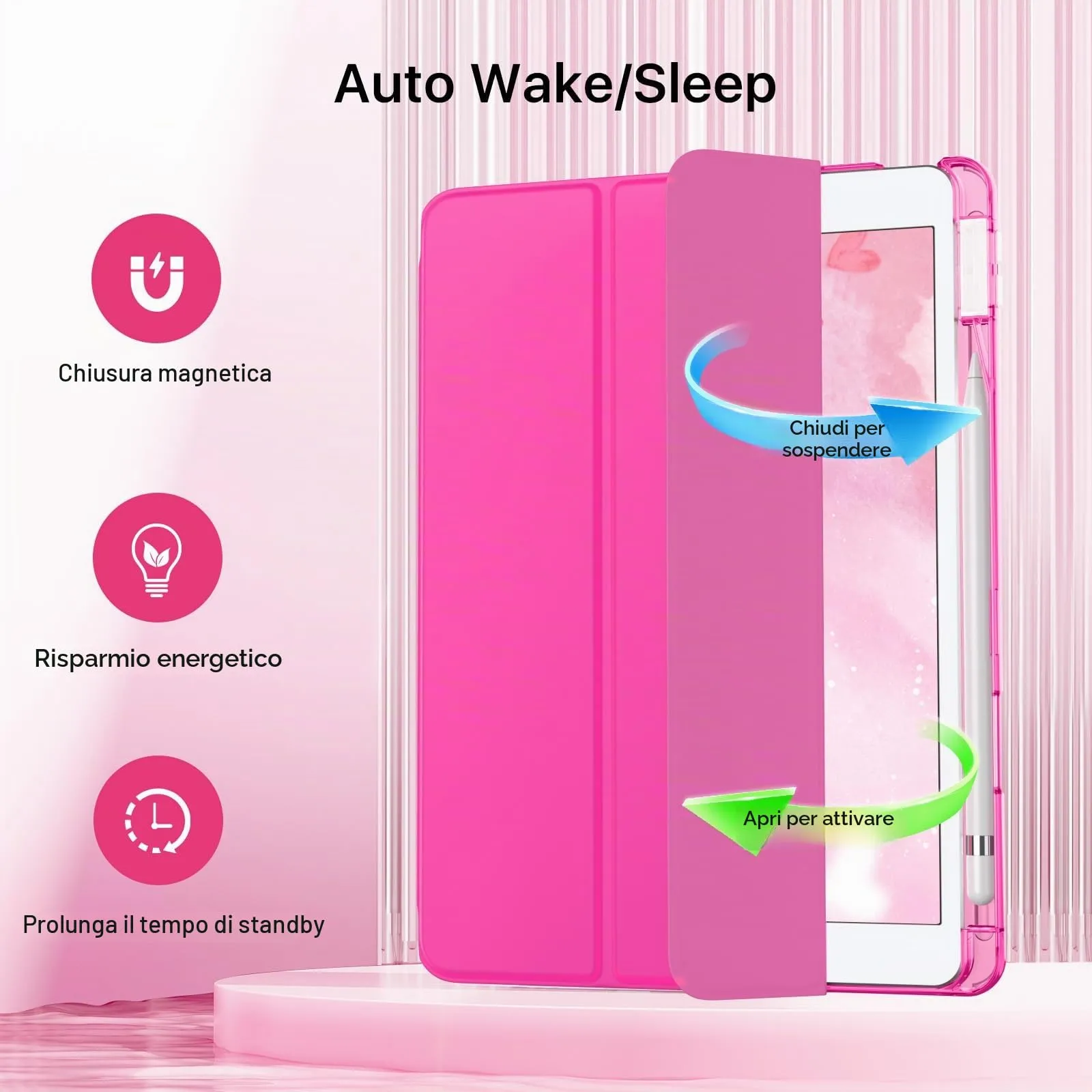 MoKo Cover per iPad 9ª/8ª/7ª Generazione 10,2 Pollici con Portapenna - immagine 7