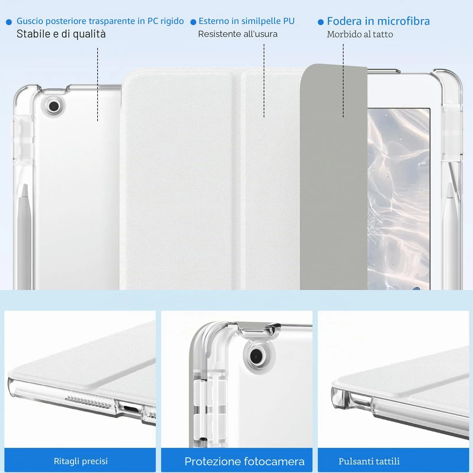 MoKo Cover per iPad 9a/8a/7a Generazione 10,2 Pollici con Portapenna - immagine 3