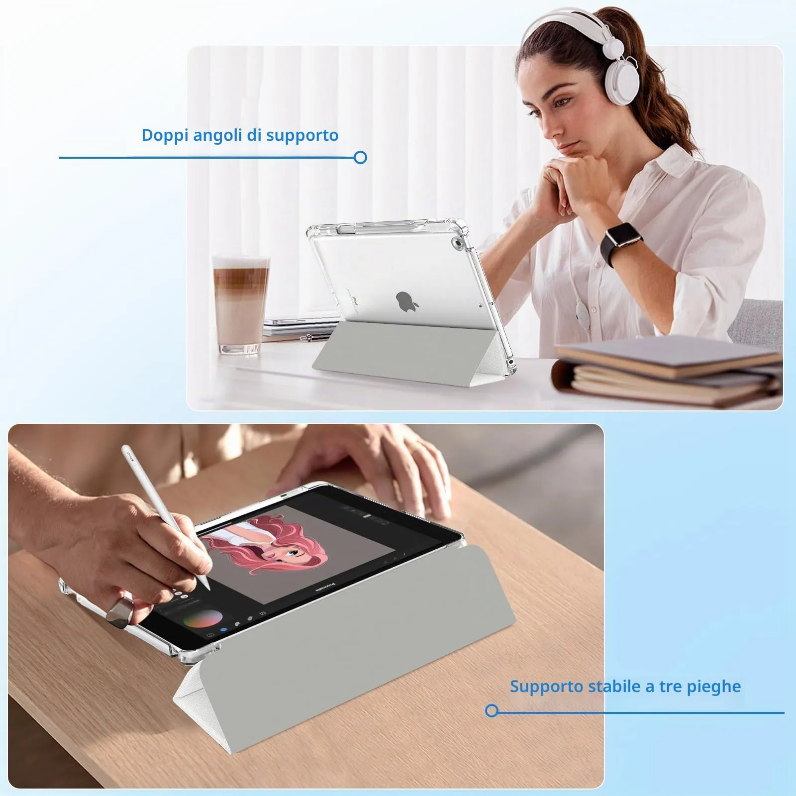 MoKo Cover per iPad 9a/8a/7a Generazione 10,2 Pollici con Portapenna - immagine 4
