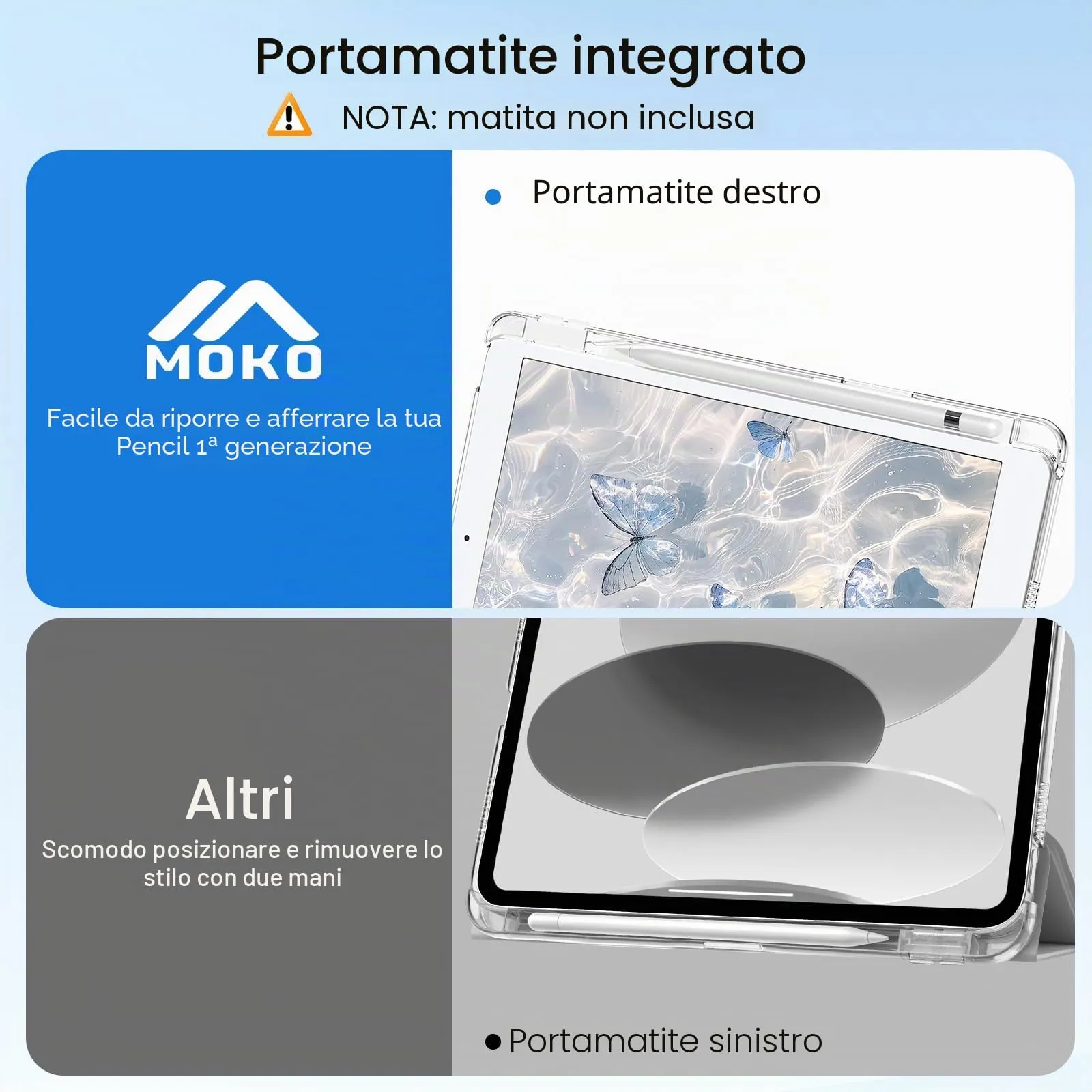 MoKo Cover per iPad 9a/8a/7a Generazione 10,2 Pollici con Portapenna - immagine 6