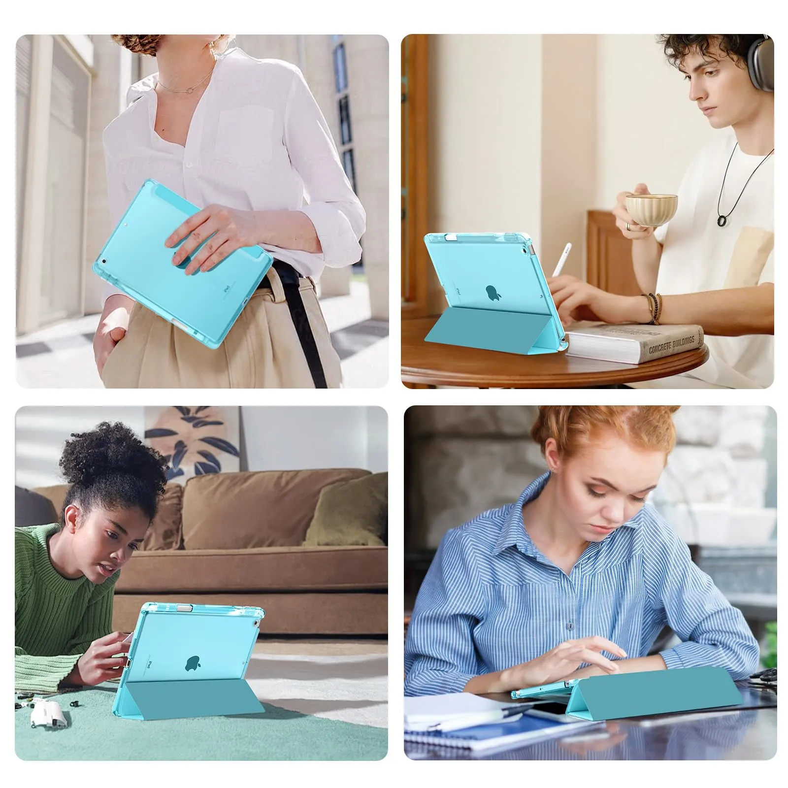 MoKo Cover per iPad 9ª/8ª/7ª Generazione 10,2 Pollici con Portapenna - immagine 9