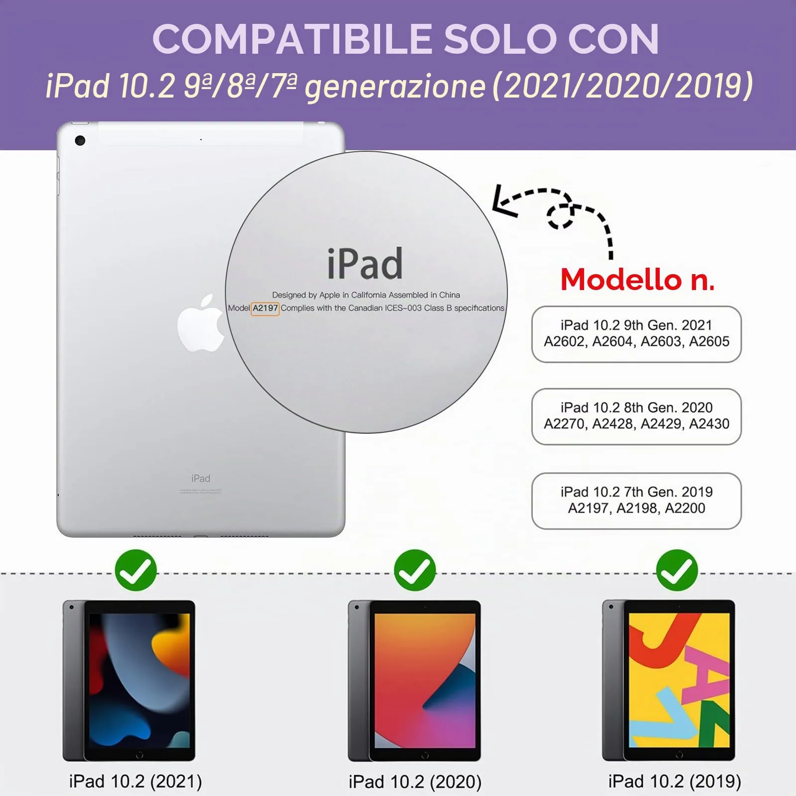 MoKo Cover per iPad 9ª/8ª/7ª Generazione 10,2 Pollici con Portapenna - immagine 2