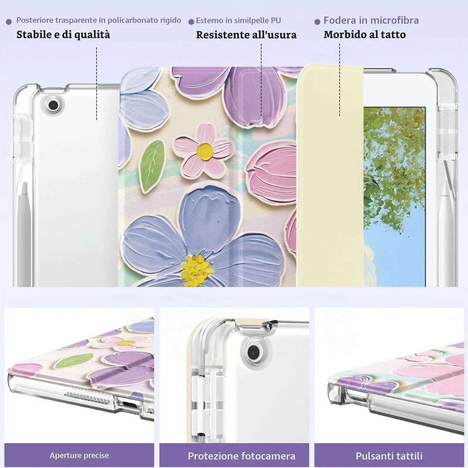 MoKo Cover per iPad 9ª/8ª/7ª Generazione 10,2 Pollici con Portapenna - immagine 3
