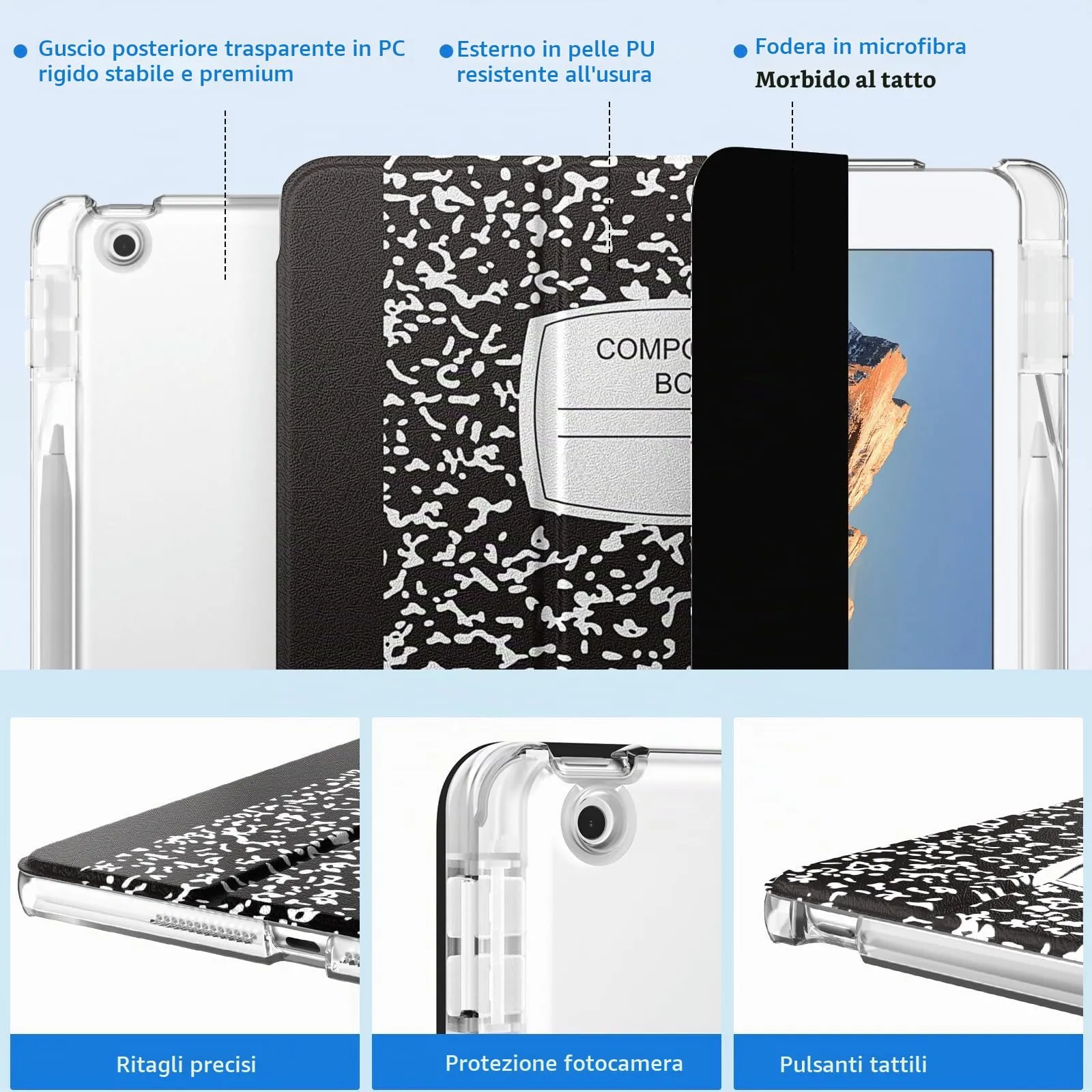 MoKo Cover per iPad 7/8/9 Generazione 10,2 Pollici con Portapenna - immagine 3