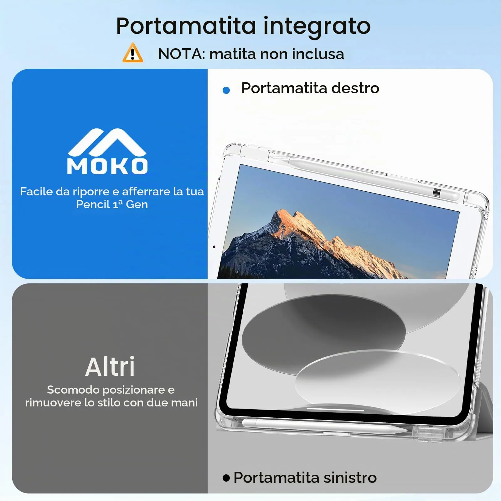 MoKo Cover per iPad 7/8/9 Generazione 10,2 Pollici con Portapenna - immagine 6