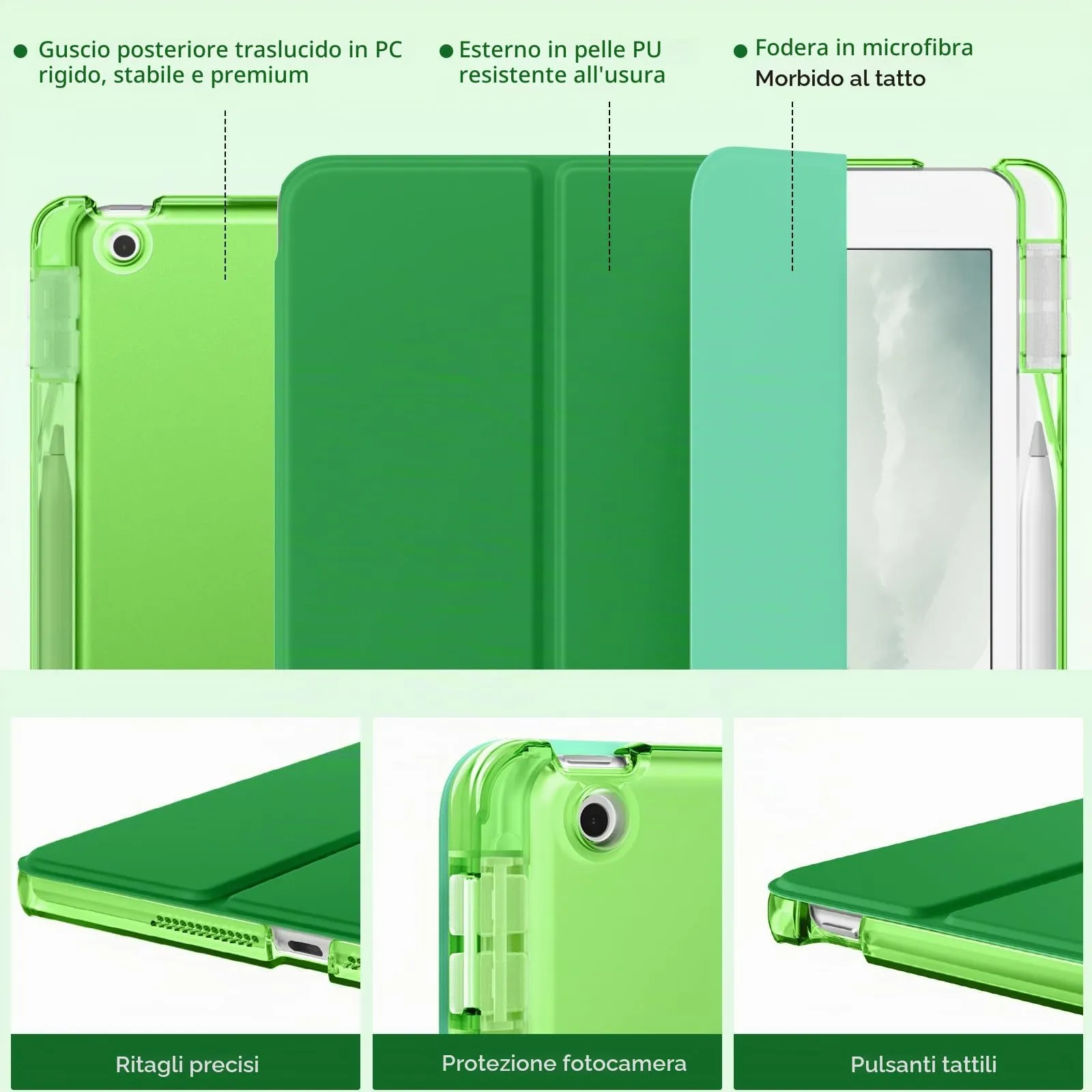 MoKo Cover per iPad 9a/8a/7a Generazione 10,2 Pollici con Portapenna - immagine 3