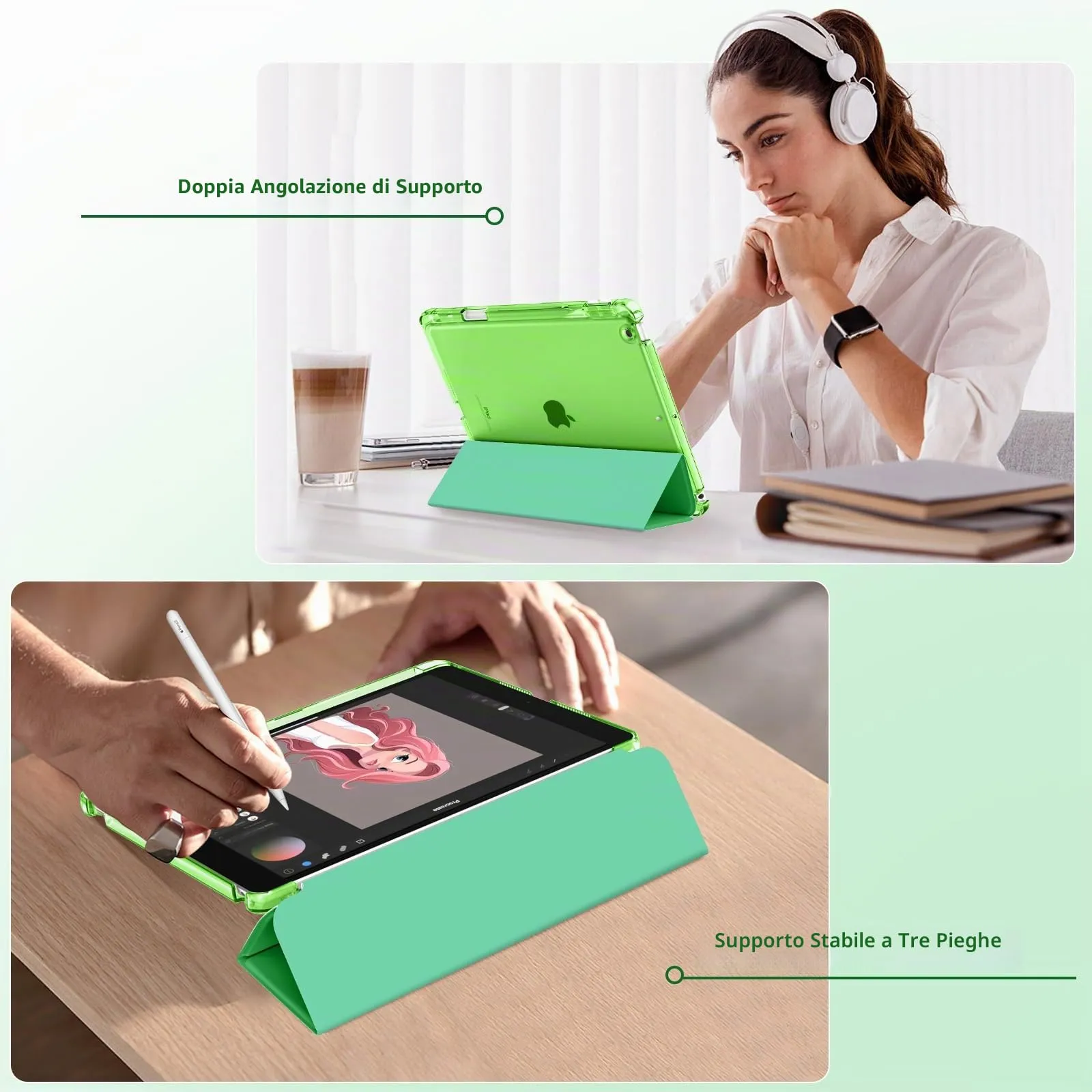 MoKo Cover per iPad 9a/8a/7a Generazione 10,2 Pollici con Portapenna - immagine 4