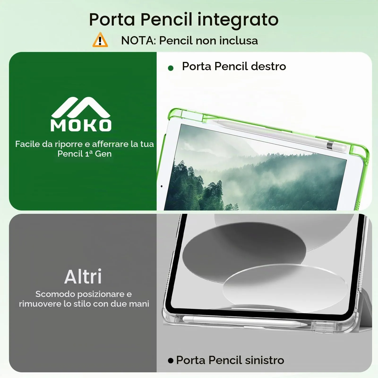 MoKo Cover per iPad 9a/8a/7a Generazione 10,2 Pollici con Portapenna - immagine 6