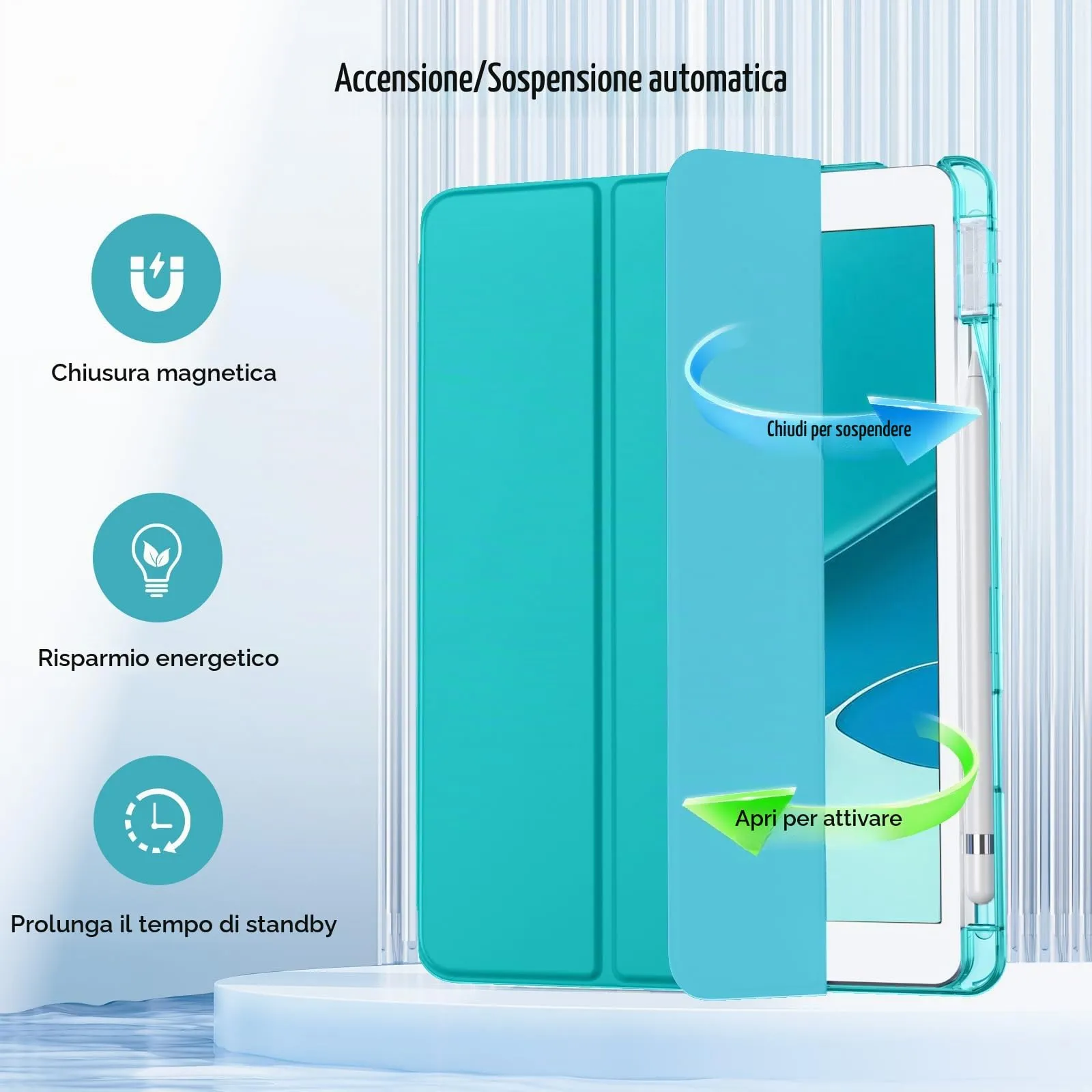 MoKo Cover per iPad 9a/8a/7a Generazione 10,2 Pollici con Portapenna - immagine 7