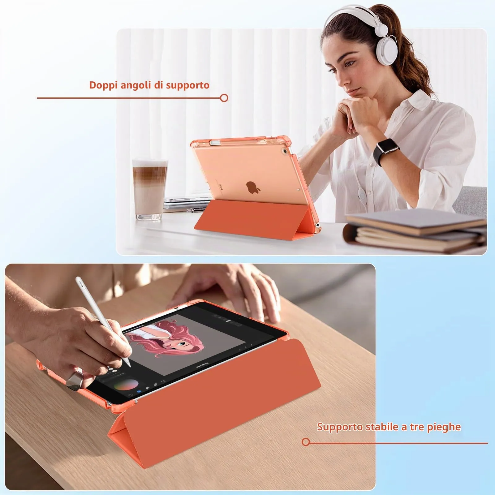 MoKo Cover per iPad 9a/8a/7a Generazione 10,2 Pollici con Portapenna - immagine 4